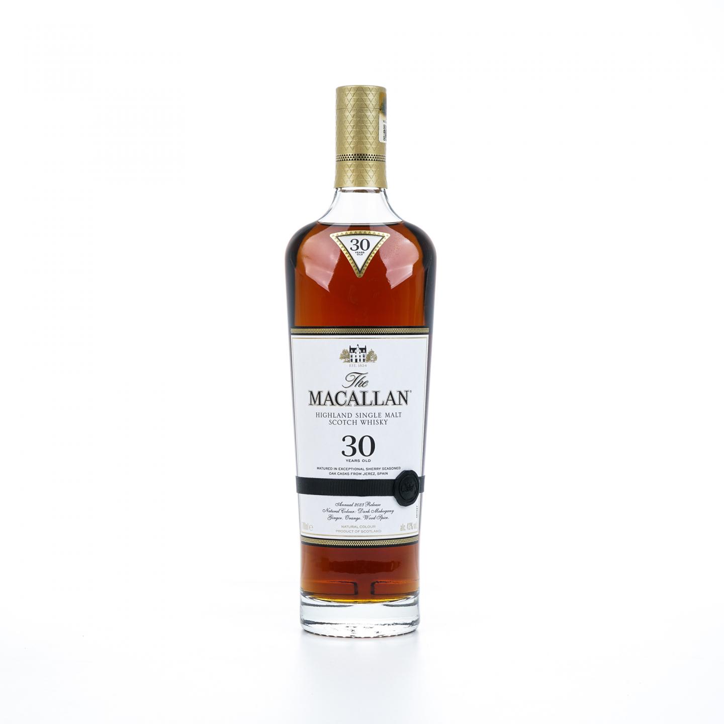 【附X光图】Macallan 麦卡伦 30年 2023 雪莉桶 黑腰带 木盒