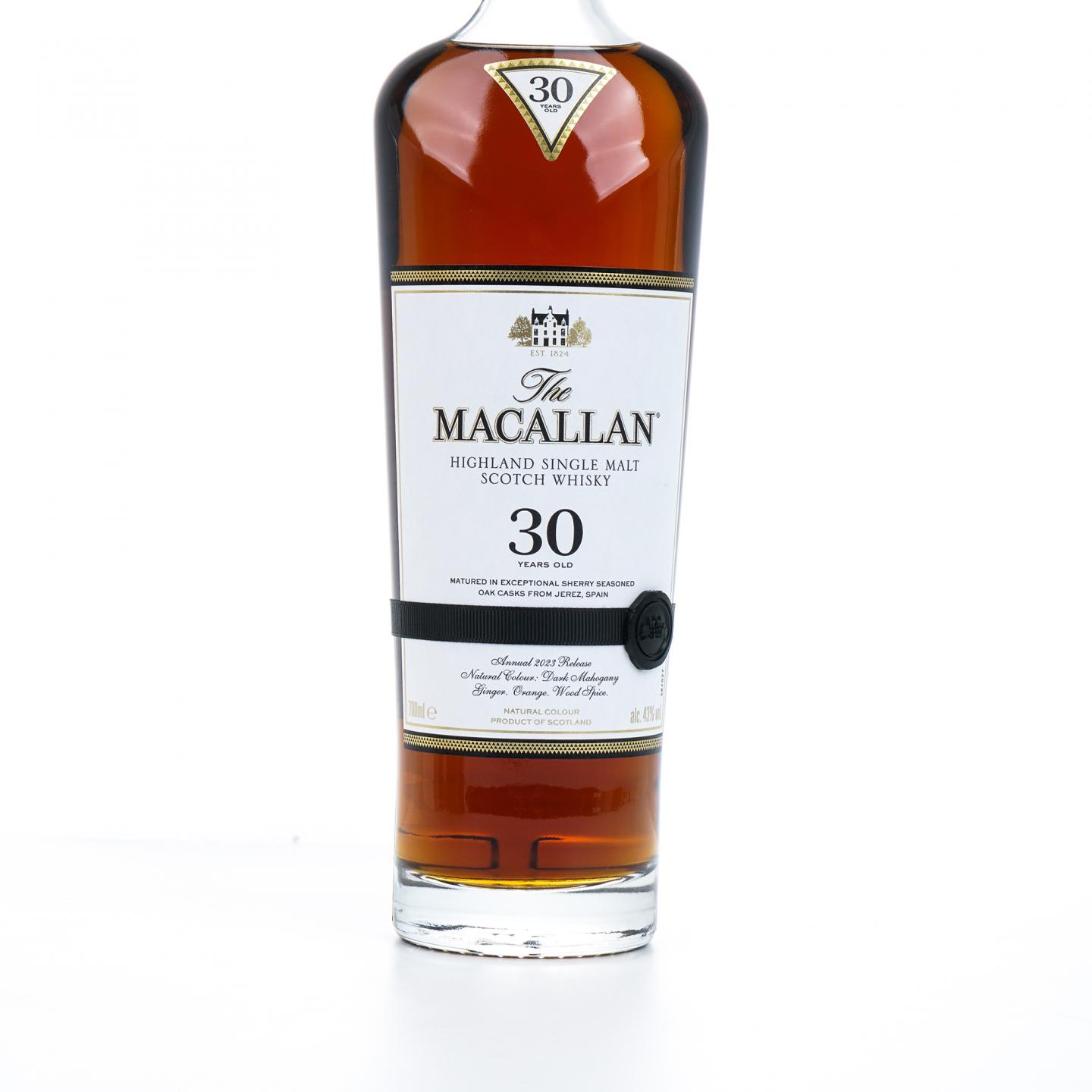 【附X光图】Macallan 麦卡伦 30年 2023 雪莉桶 黑腰带 木盒 700ml