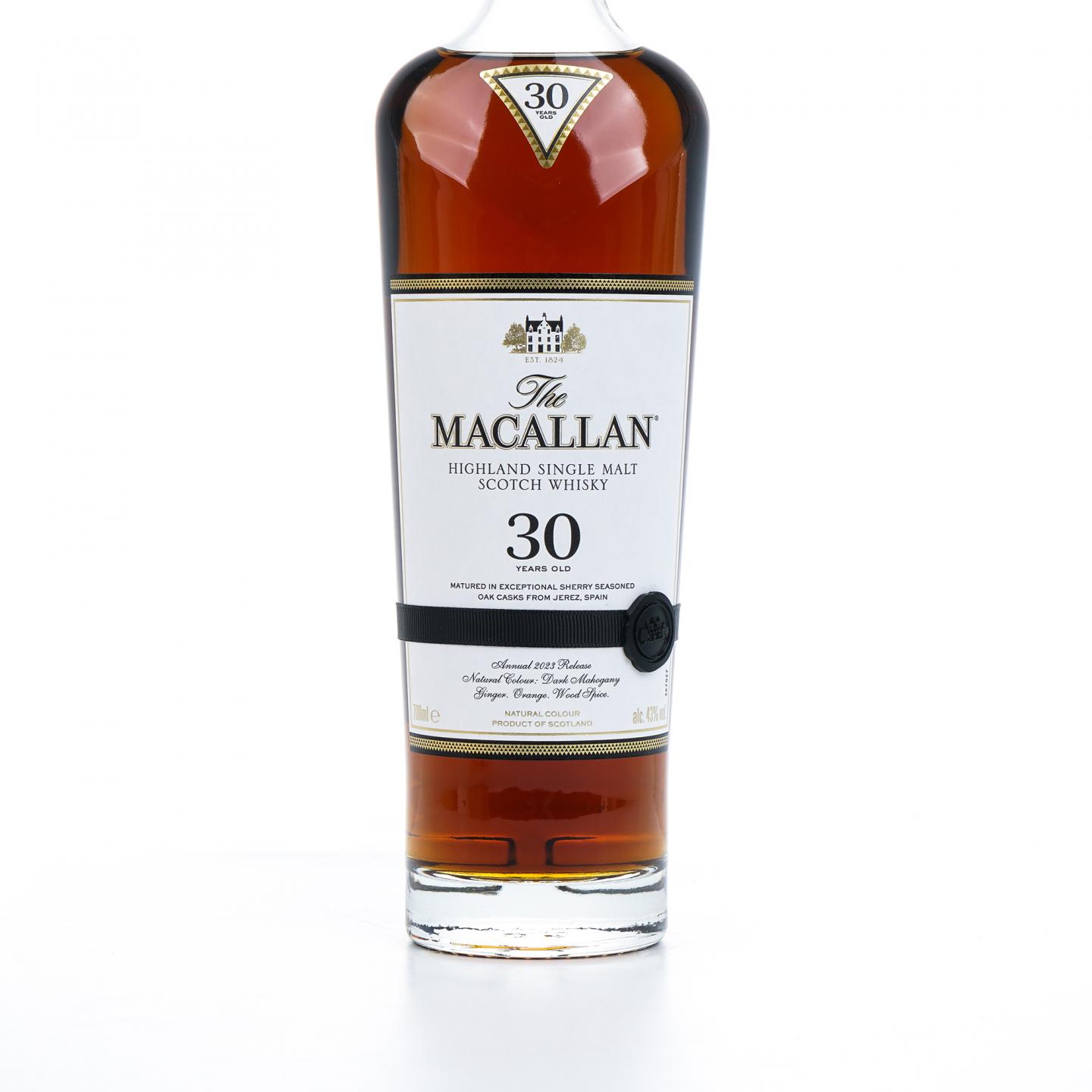 【附X光图】Macallan 麦卡伦 30年 2023 黑腰带 雪莉桶 木盒
