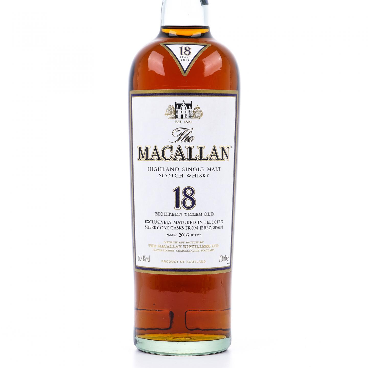 Macallan 麦卡伦 18年 2016 雪莉桶