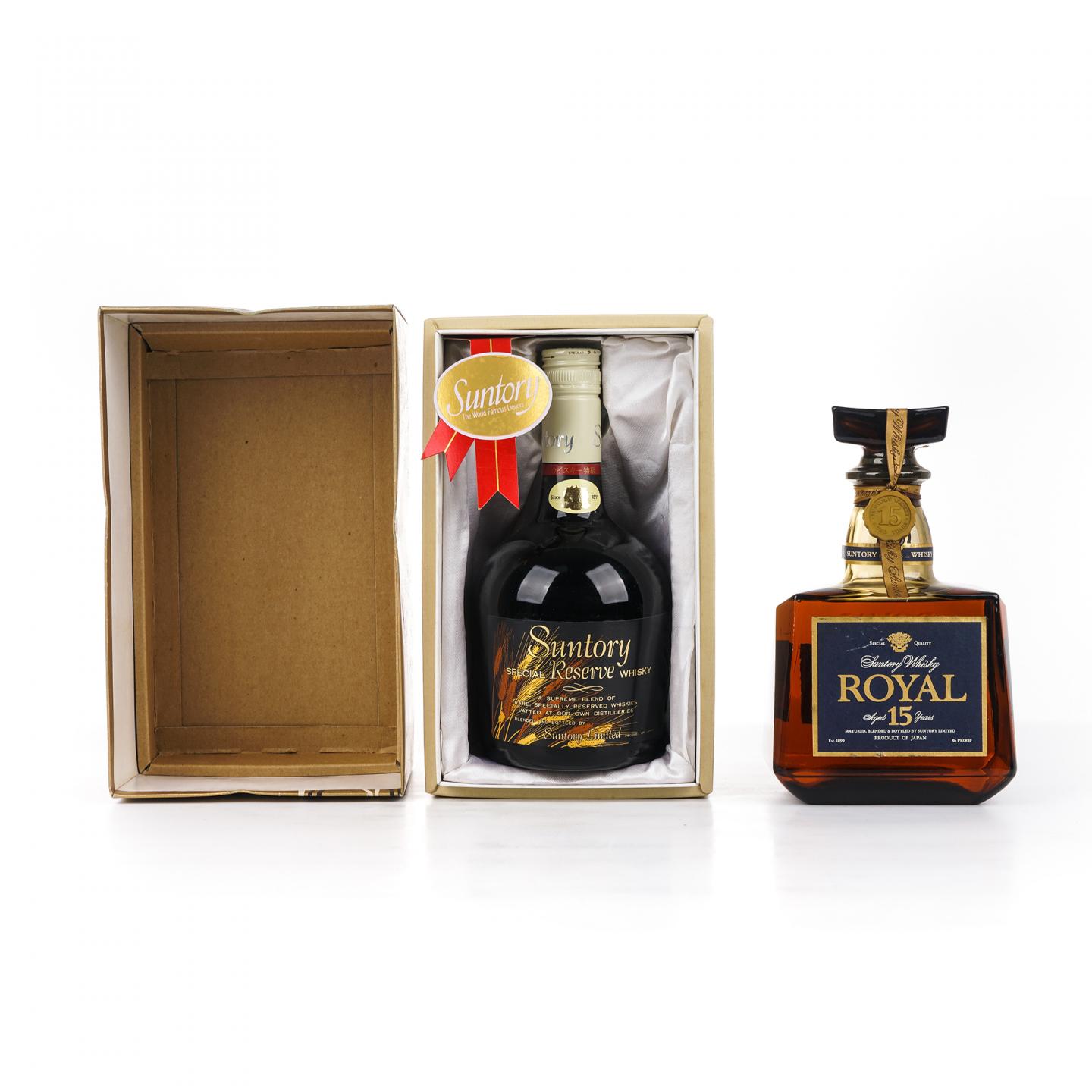 三得利 金狮标 Special Reserve/Royal 15年 金花标 760ml+700ml 2瓶组