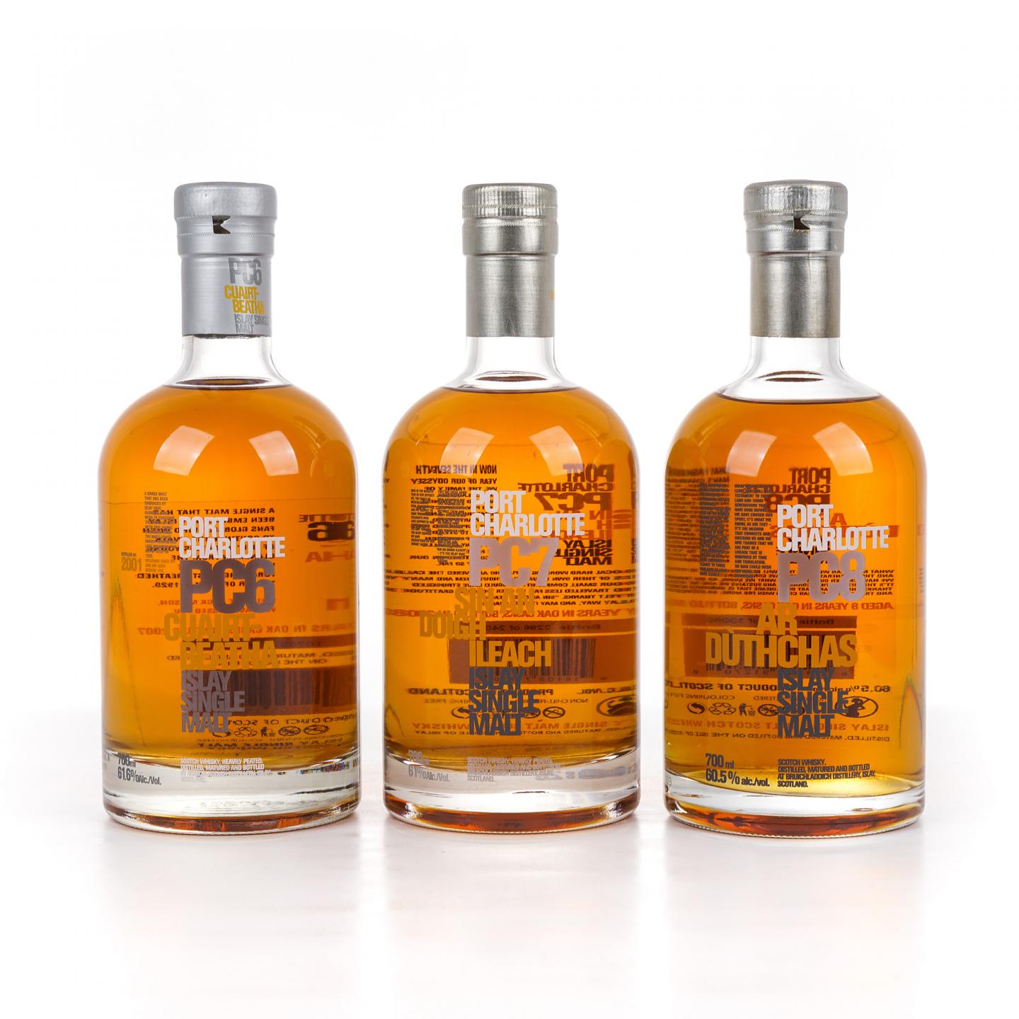 Bruichladdich 布赫拉迪 波夏 PC6/7/8 3瓶组