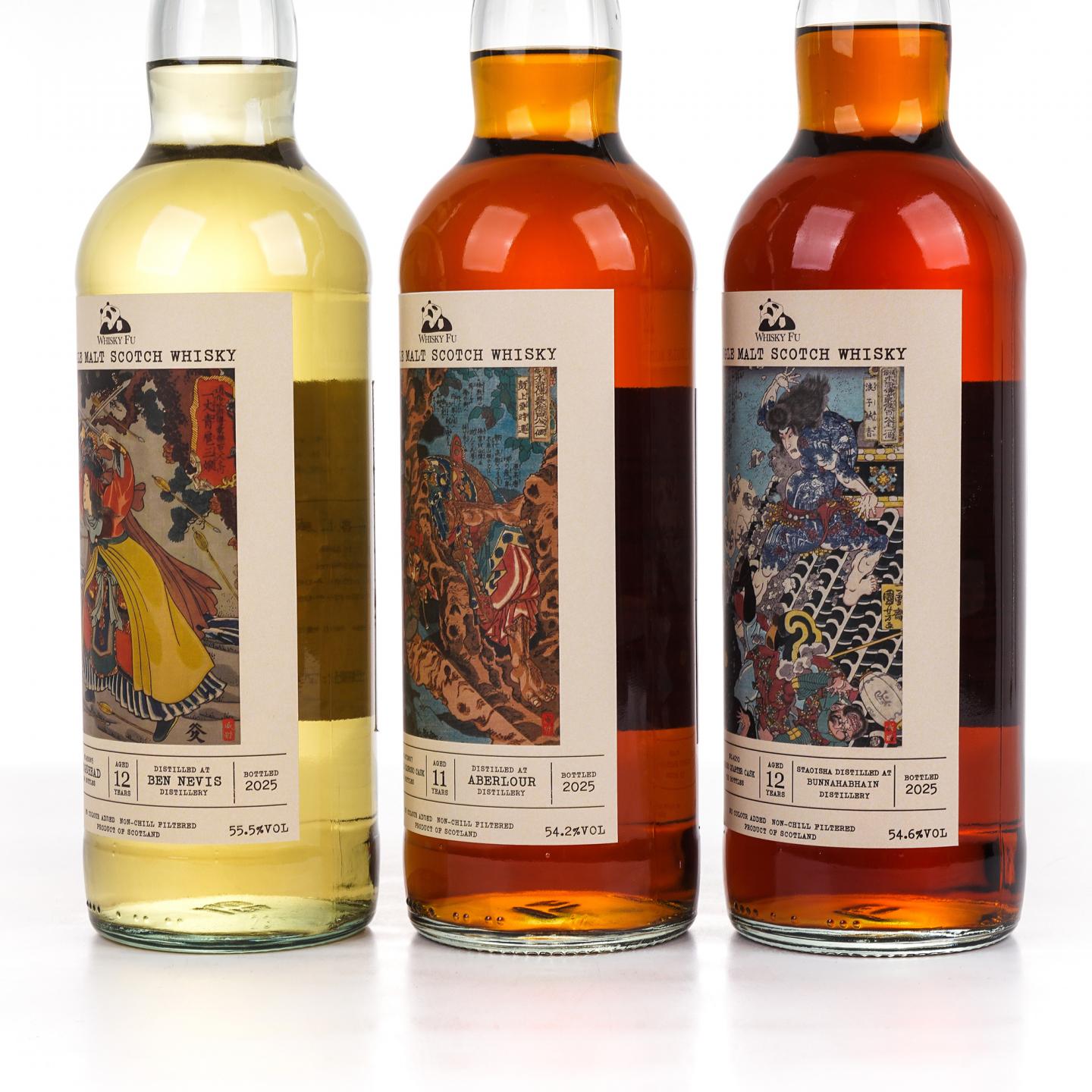 本尼维斯 12年/雅伯莱 11年/布纳哈本 12年 通俗水浒传豪杰系列 3瓶组