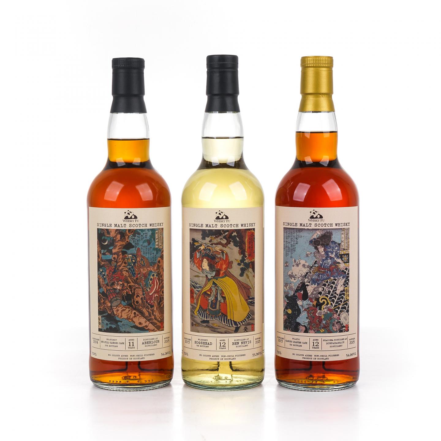 本尼维斯 12年/雅伯莱 11年/布纳哈本 12年 通俗水浒传豪杰系列 3瓶组*700ml