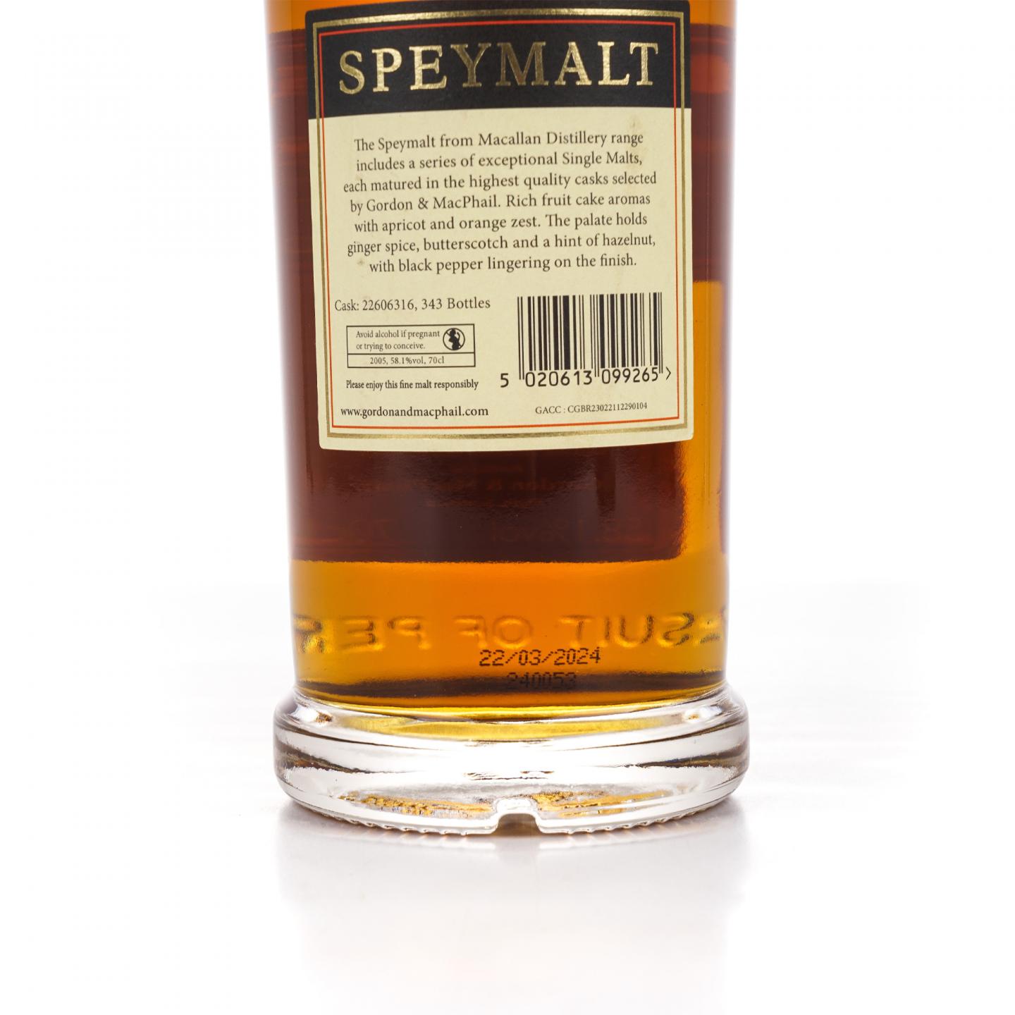 Macallan 麦卡伦 斯佩默 2005-2024 GM 58.1%Vol.