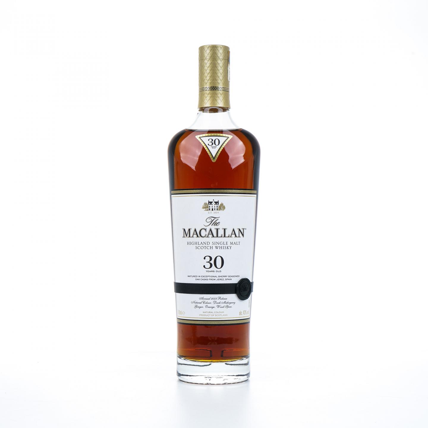 【附X光图】Macallan 麦卡伦 30年 2023 黑腰带 雪莉桶 木盒