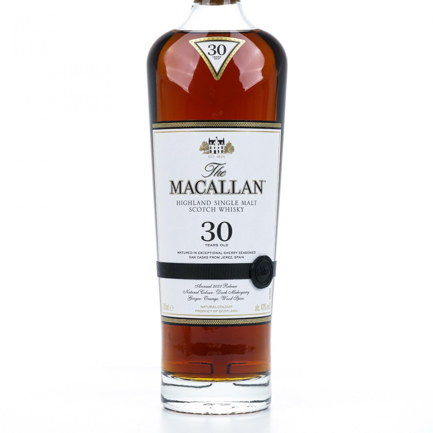 【附X光图】Macallan 麦卡伦 30年 2023 黑腰带 雪莉桶 木盒