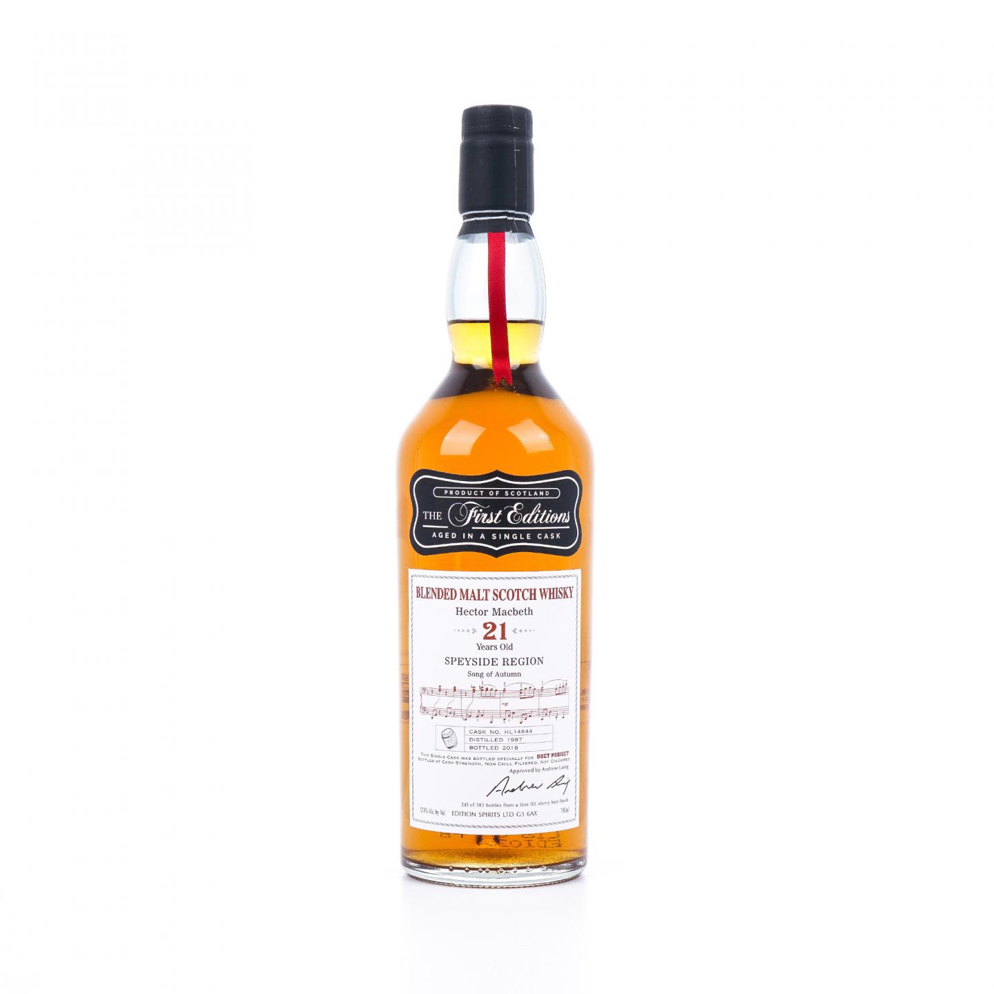 秘密斯佩塞 21年 1997-2018 调和 Edition Spirits 单桶HL 14644