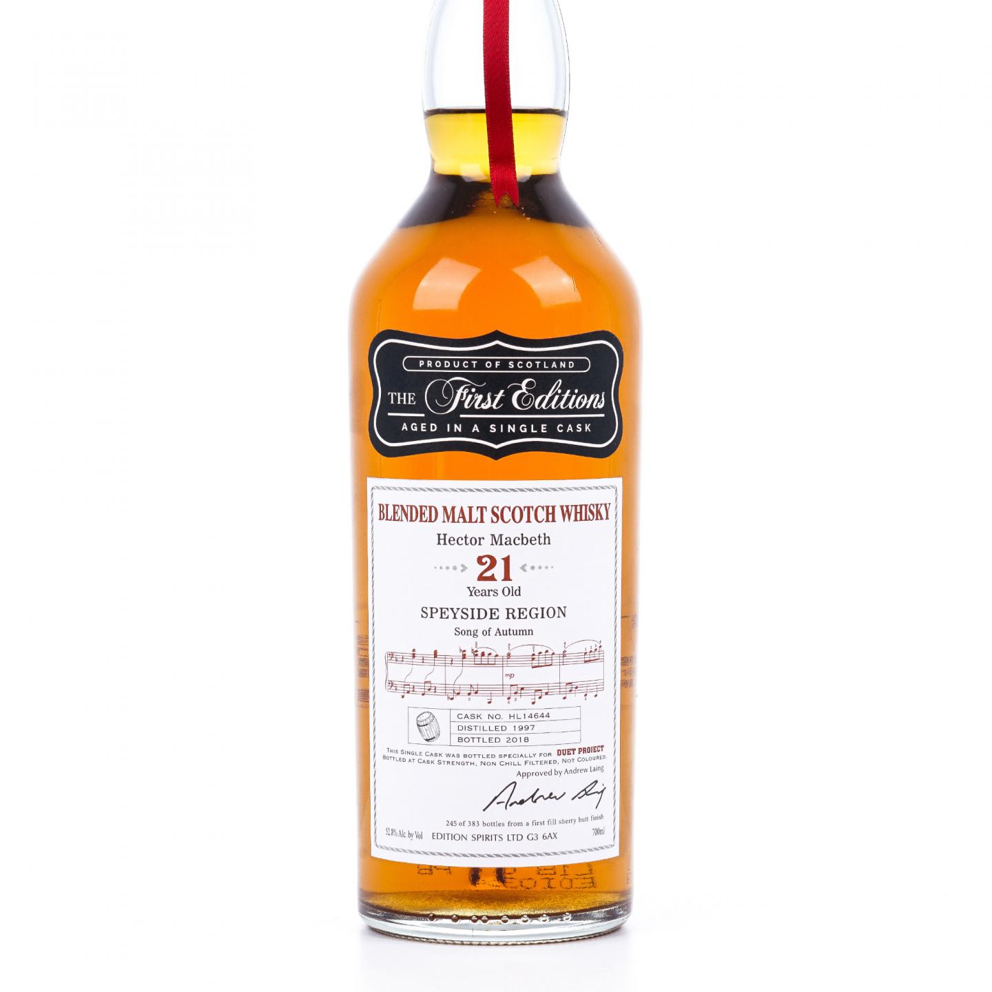 秘密斯佩塞 21年 1997-2018 调和 Edition Spirits 单桶HL 14644