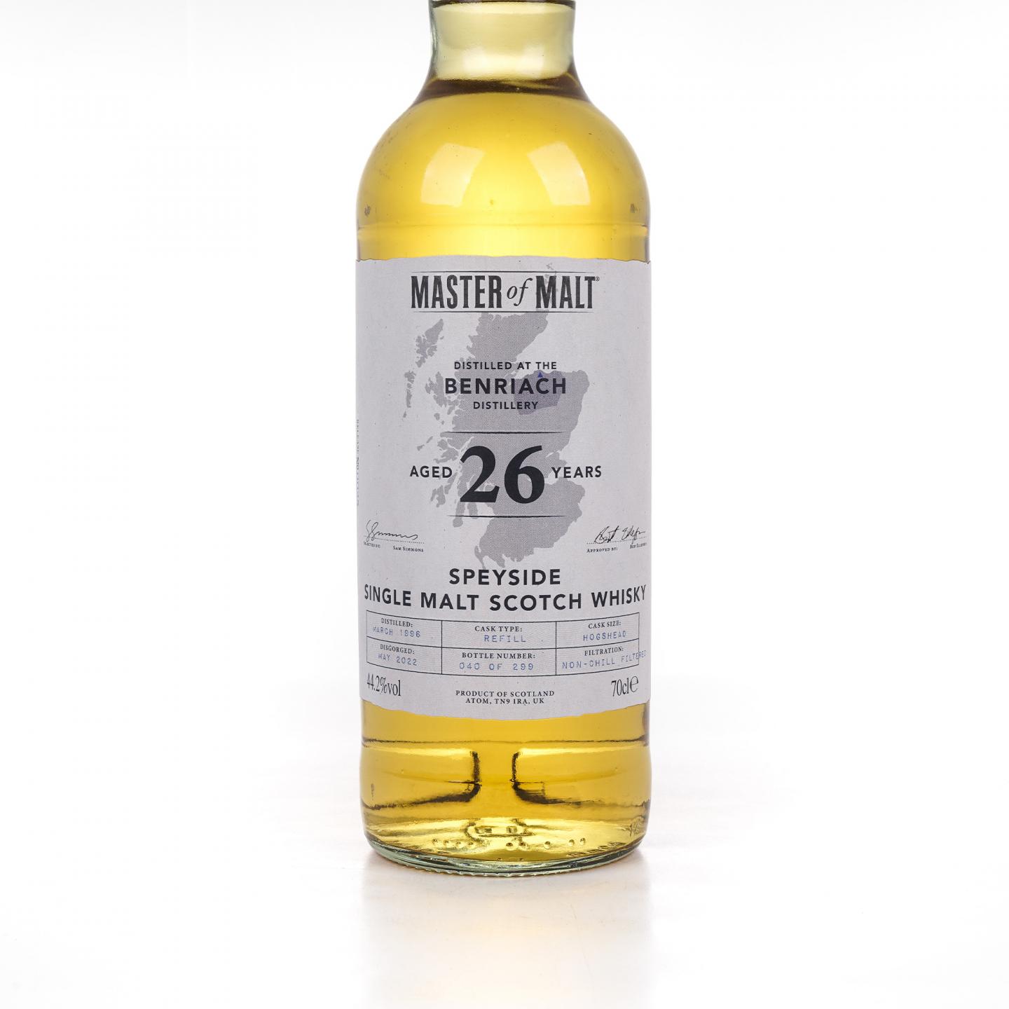 Benriach 本利亚克 26年 1996-2022 Master of Malt 700ml