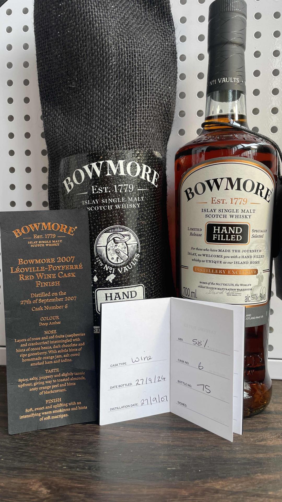 波摩17年 勒弗莱红葡萄酒 单桶 桶号6号 2007-2024装瓶 此款是纪念 波摩酒厂 旅游中心成立50周年 纪念款 手工装瓶限量发售