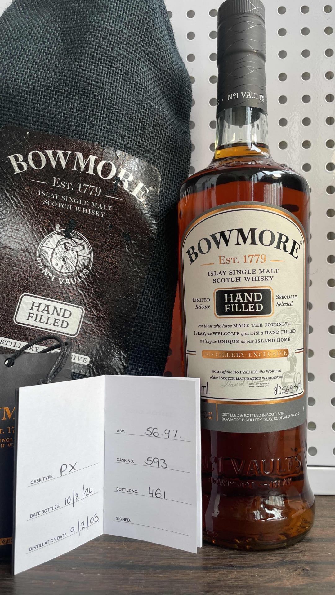 波摩19年 酒厂限定 手工瓶 桶号593 px雪莉单桶 2005-2024装瓶 酒色非常漂亮 值得收藏与品鉴