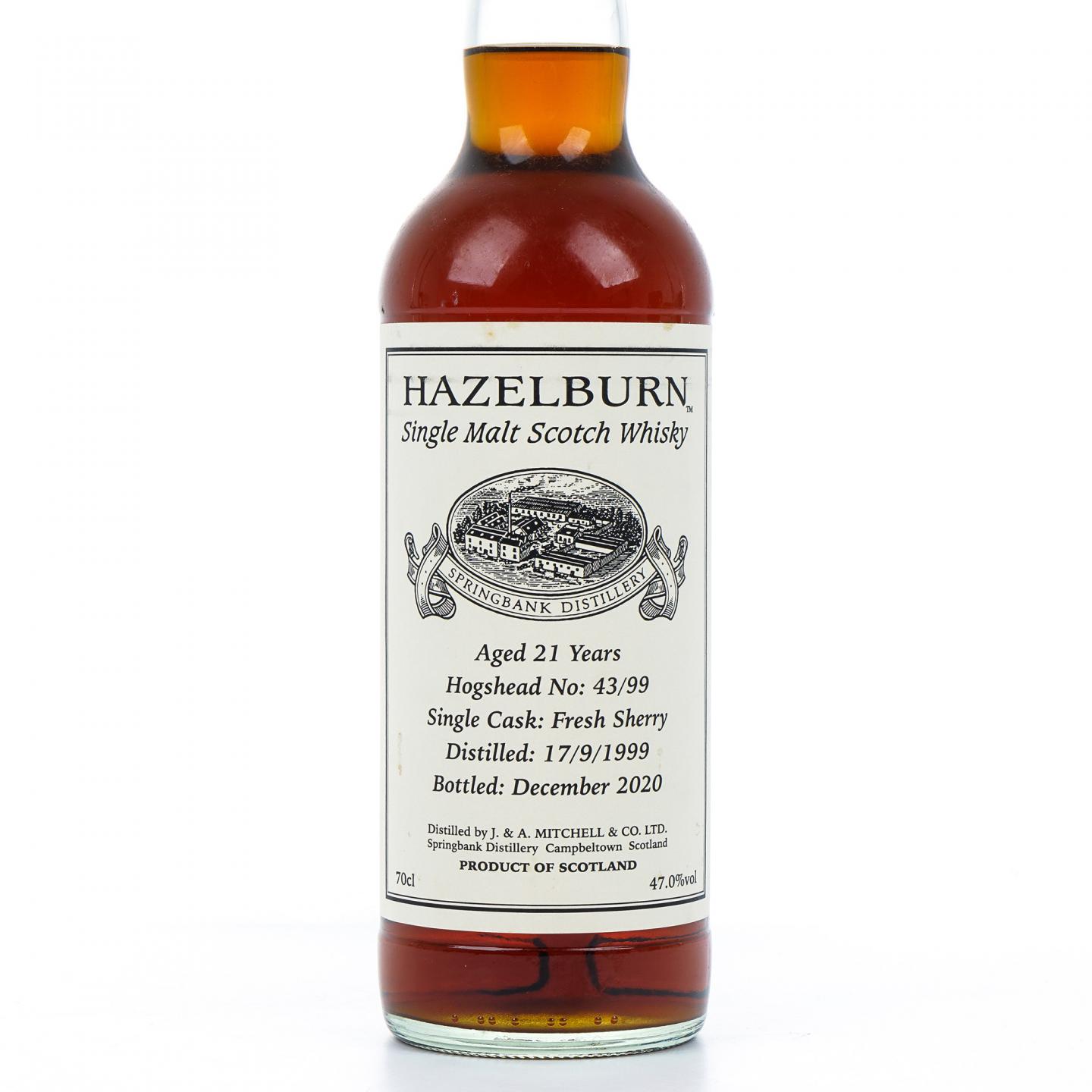 Hazelburn 哈索本 21年 1999-2020 私人桶 雪莉桶