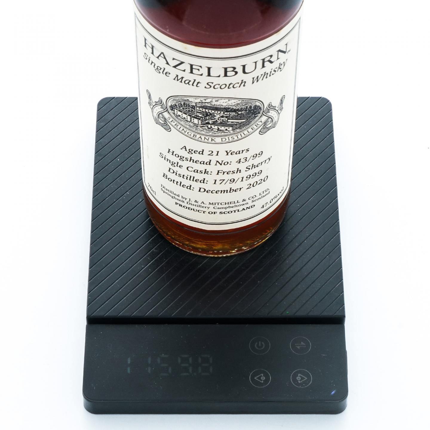 Hazelburn 哈索本 21年 1999-2020 私人桶 雪莉桶