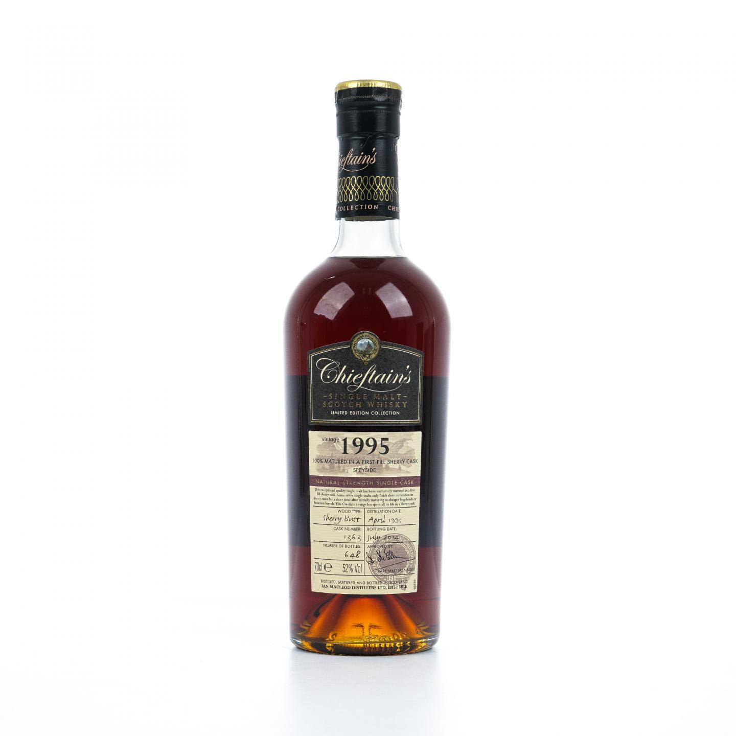 Chieftain's 老酋长 1995-2014 雪莉单桶#1363 IM 非原盒