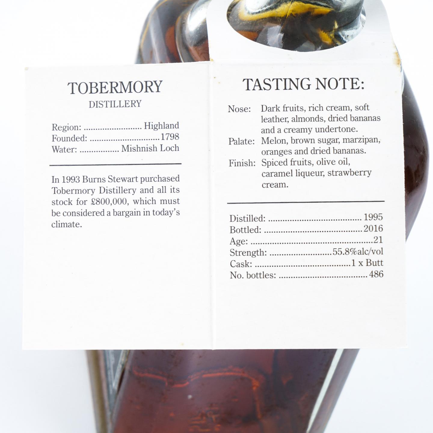 Tobermory 托伯莫里 21年 1995 Cadenhead