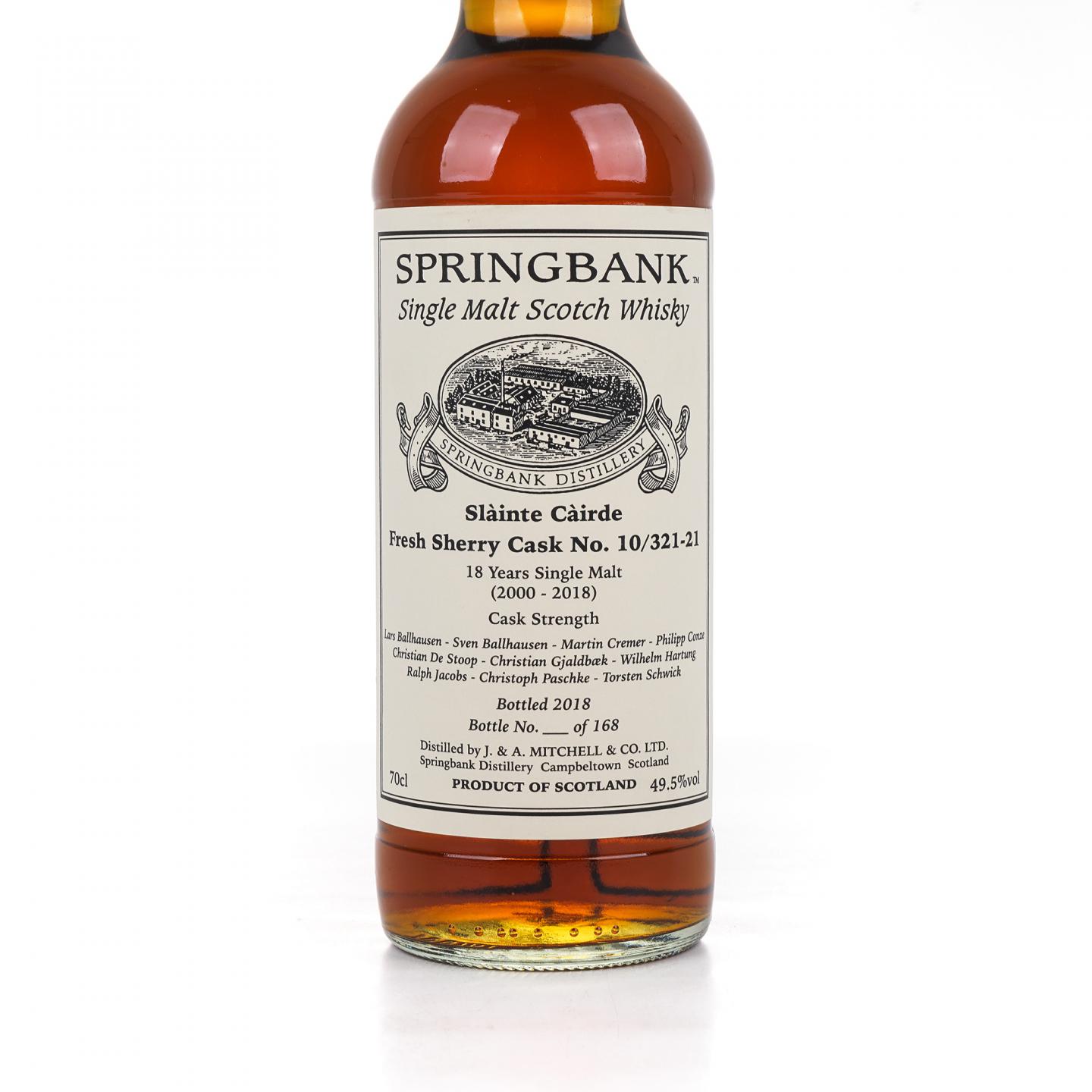 Springbank 云顶 18年 2000-2018 雪莉桶 私人桶 桶强