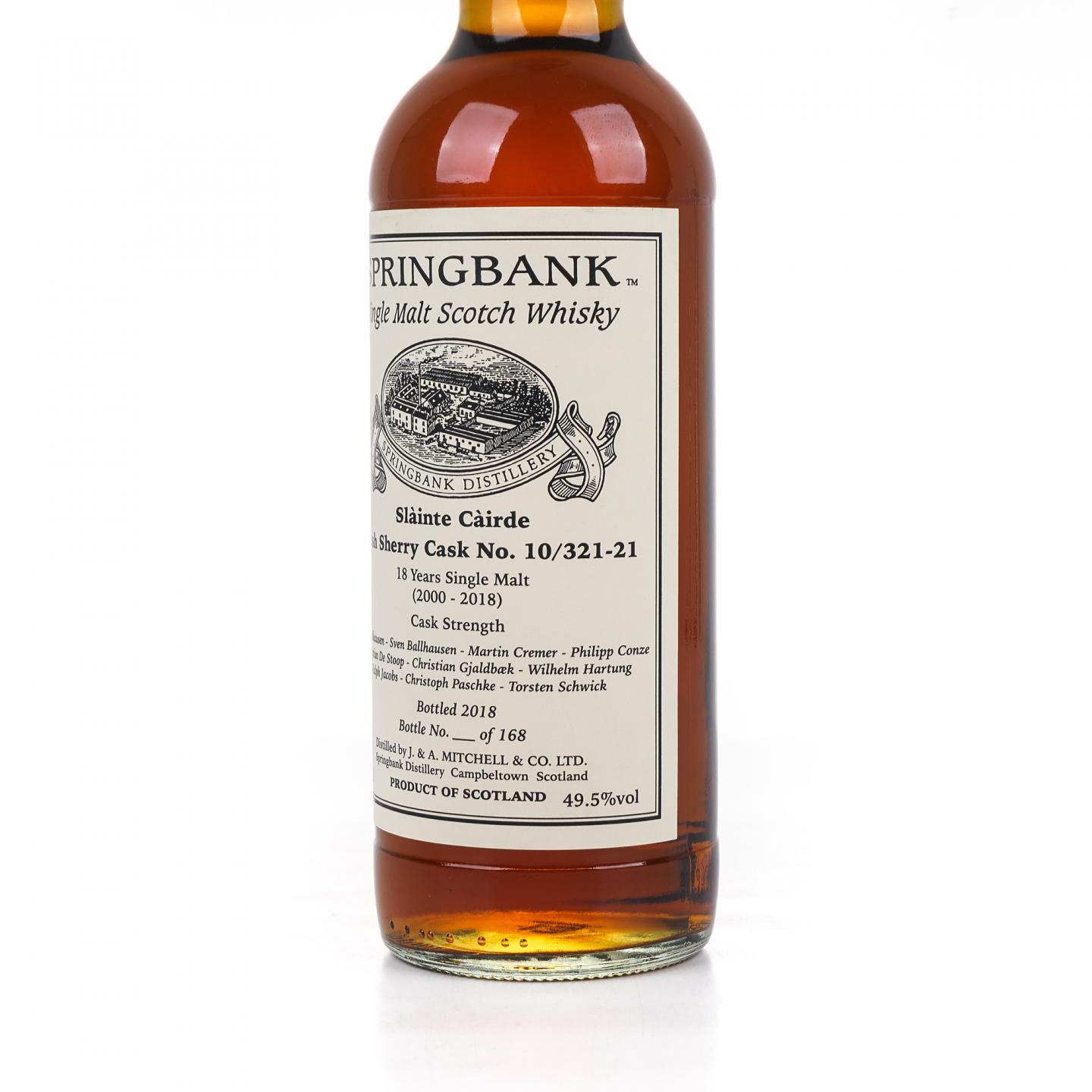 Springbank 云顶 18年 2000-2018 雪莉桶 私人桶 桶强