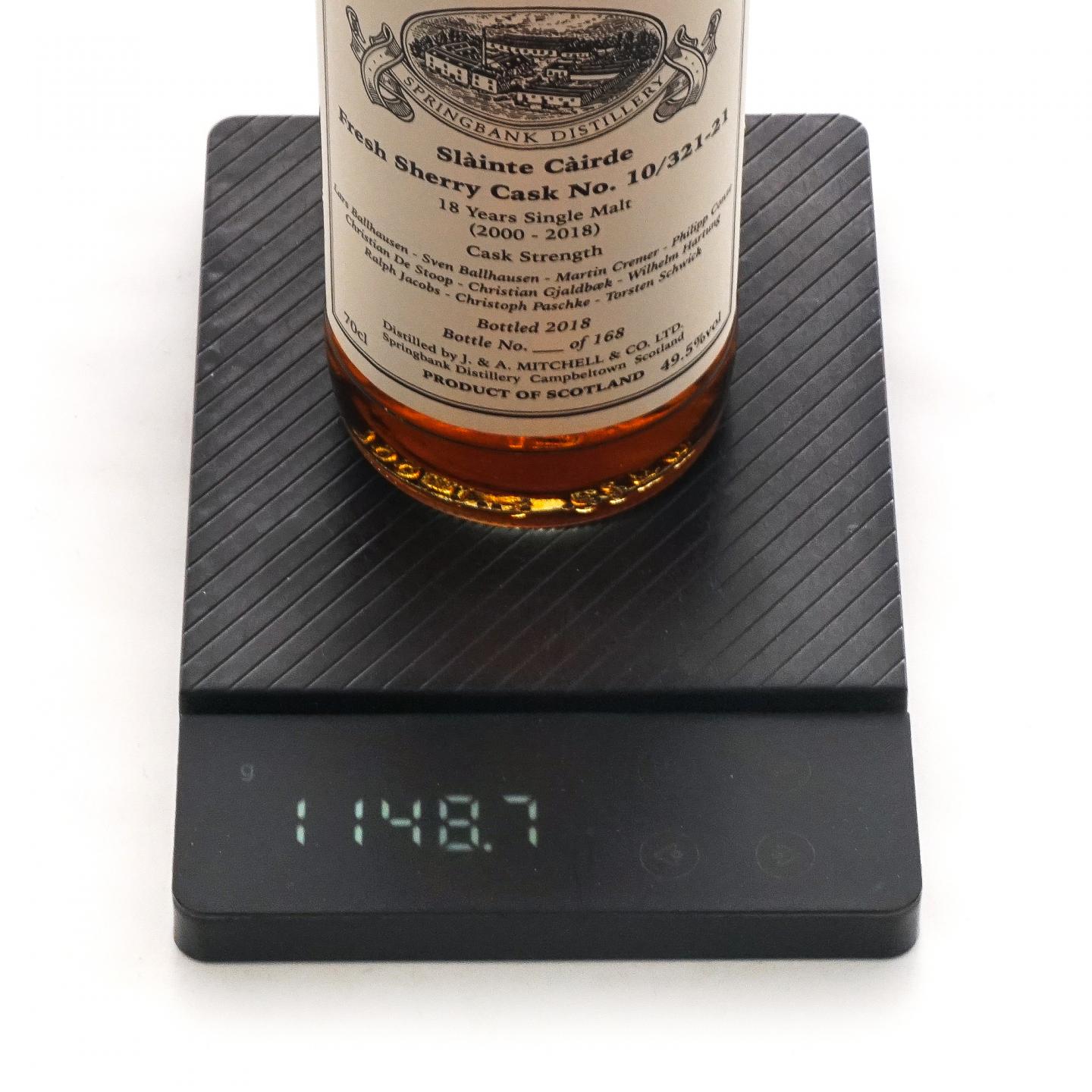 Springbank 云顶 18年 2000-2018 雪莉桶 私人桶 桶强