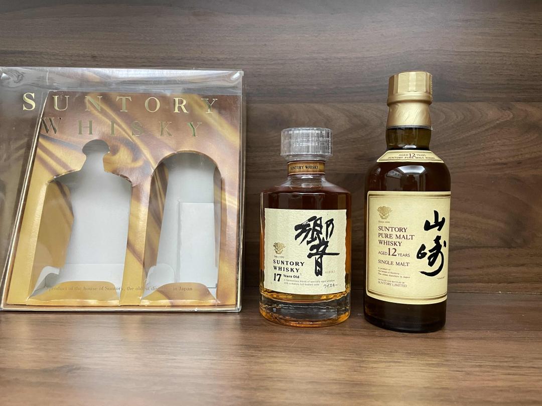 【酒版】响金花17年/山崎金花12年 180Ml