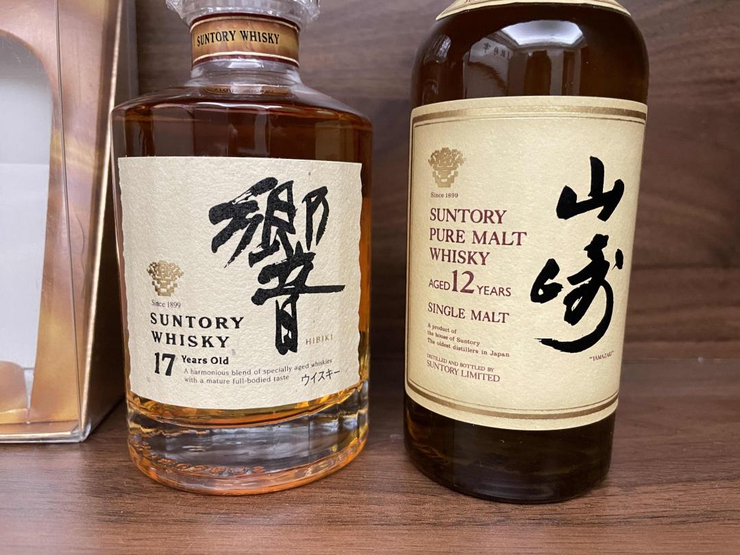 【酒版】响金花17年/山崎金花12年 180Ml