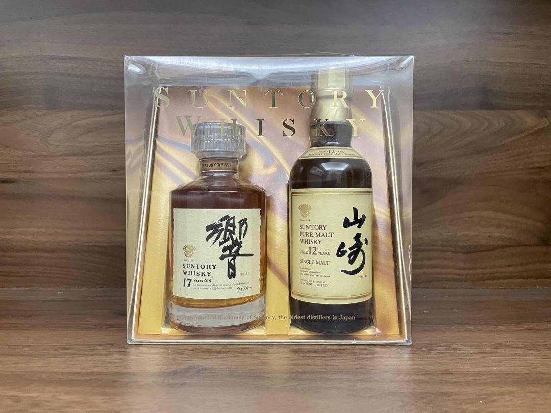【酒版】响金花17年/山崎金花12年 180Ml