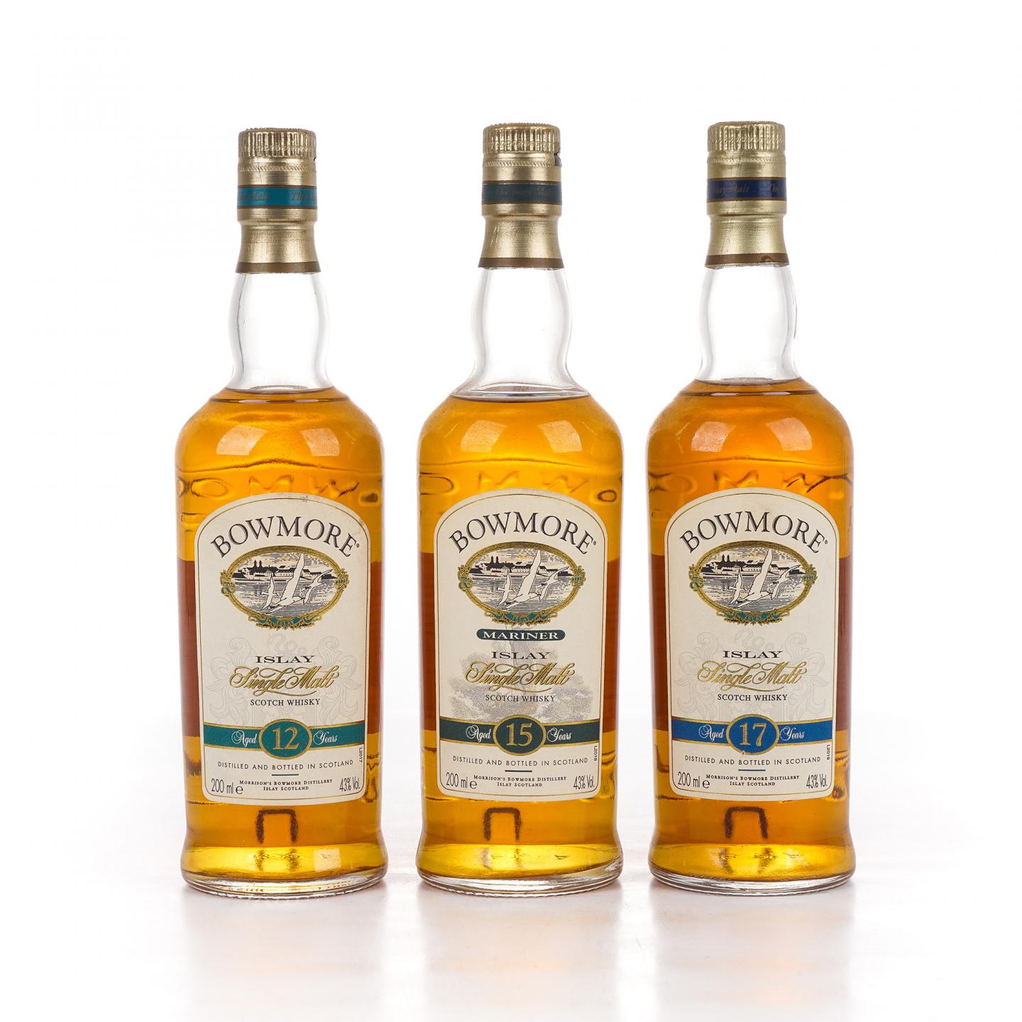 【中样】Bowmore 波摩 海鸥标 12/15/17年 200ml 3瓶组