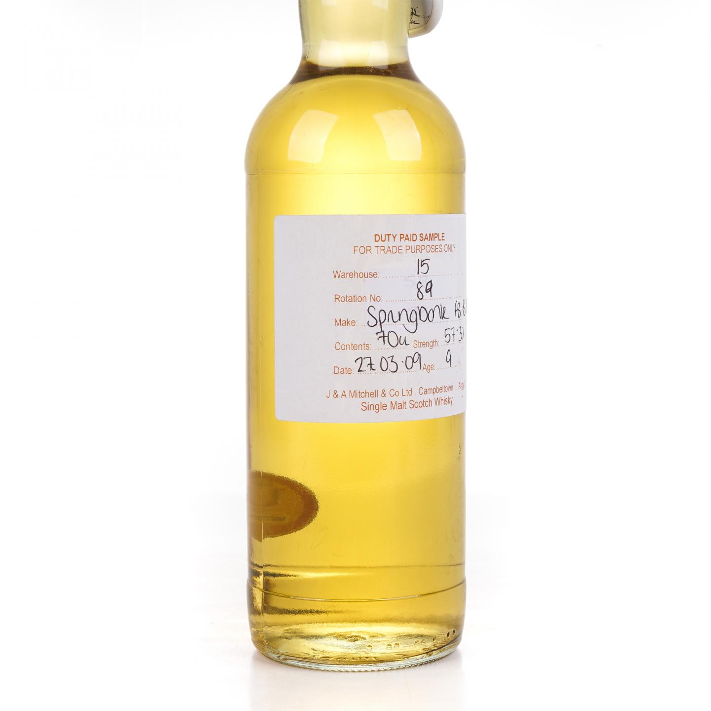 Springbank 云顶 9年 2009 完税瓶 波本桶