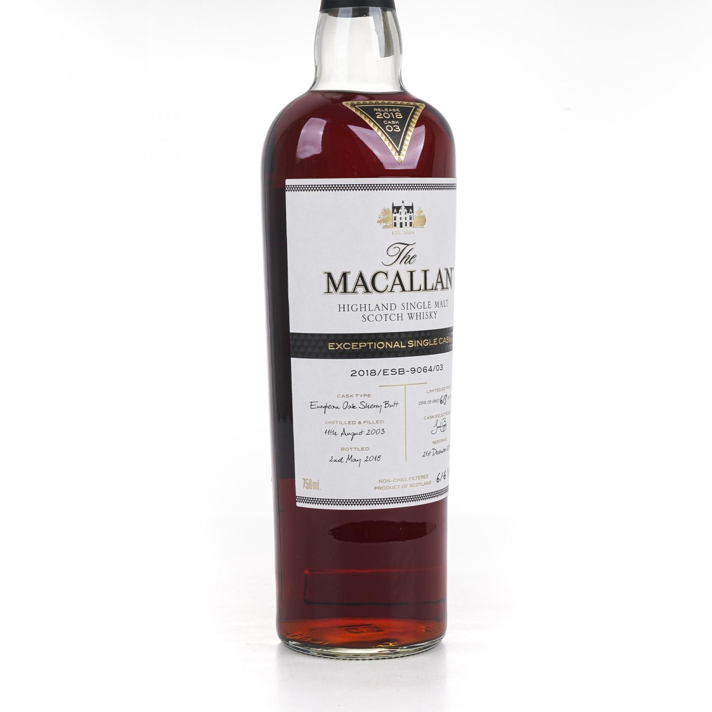 Macallan 麦卡伦 2003-2018 ESC 雪莉单桶 750ml