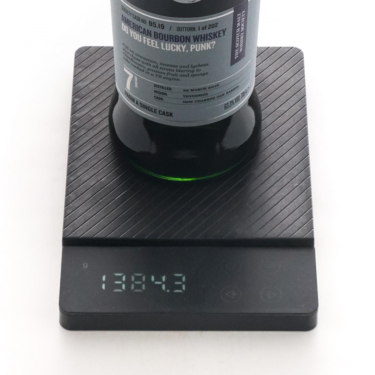SMWS B5.19 Cascade Hollow 7年 2016 单桶 美国波本威士忌 行货