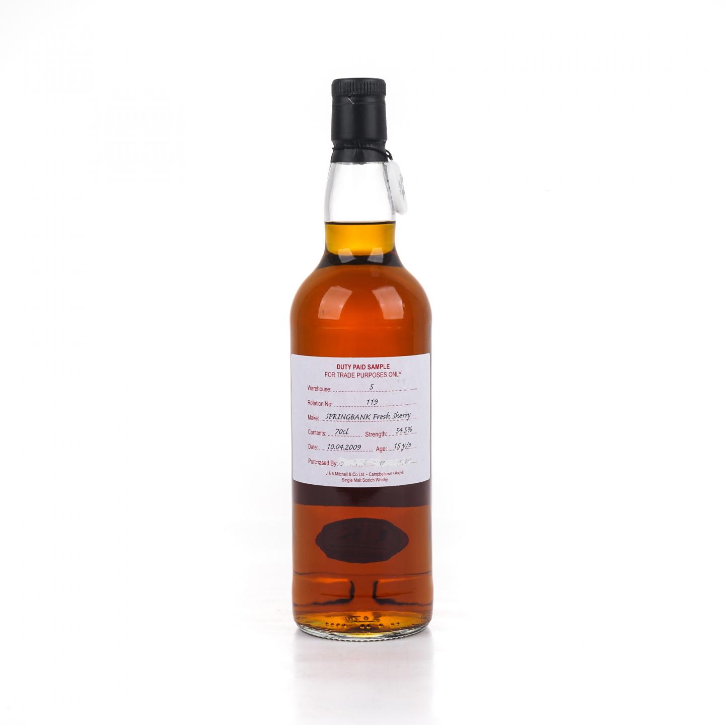 Springbank 云顶 15年 2009 完税瓶 新鲜雪莉桶