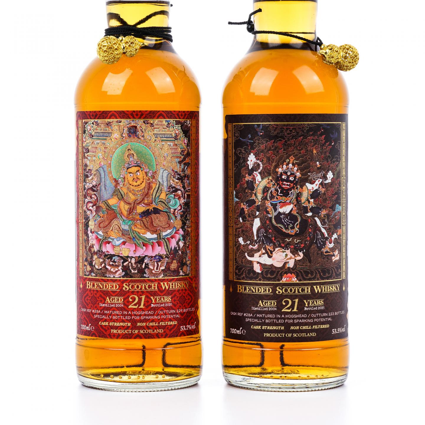 苏格兰调和威士忌 21年 2004-2025 馆藏唐卡艺术系列 桶强2瓶组