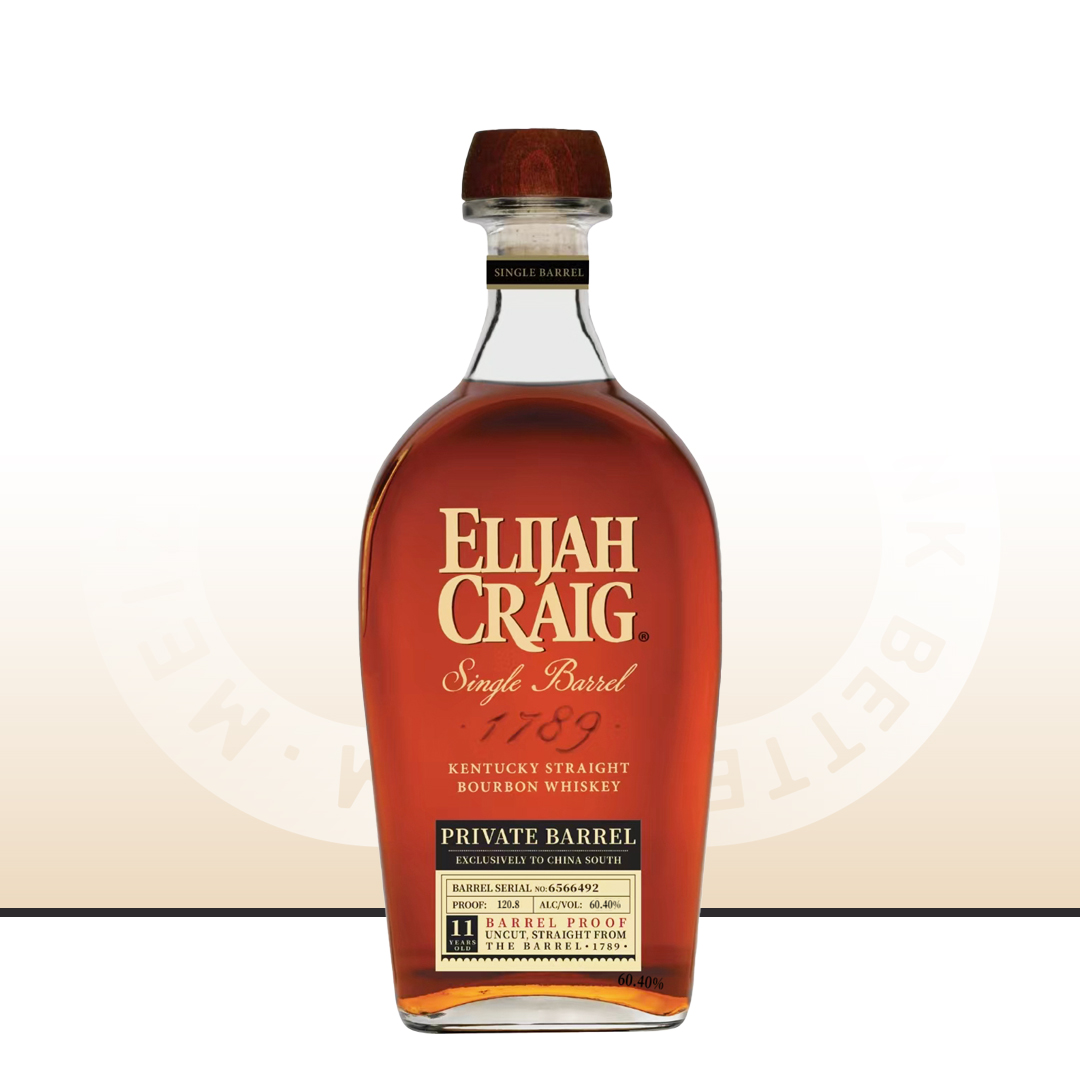【柔顺多彩】Elijah Craig 爱利加 11年 桶藏波本威士忌-马年专桶 南区限定版