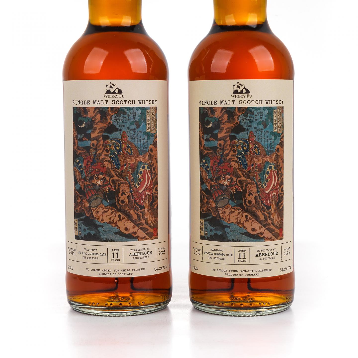 Aberlour 雅伯莱 11年 2014-2025 「通俗水浒传豪杰·鼓上蚤时迁」初填雪莉桶 2瓶组