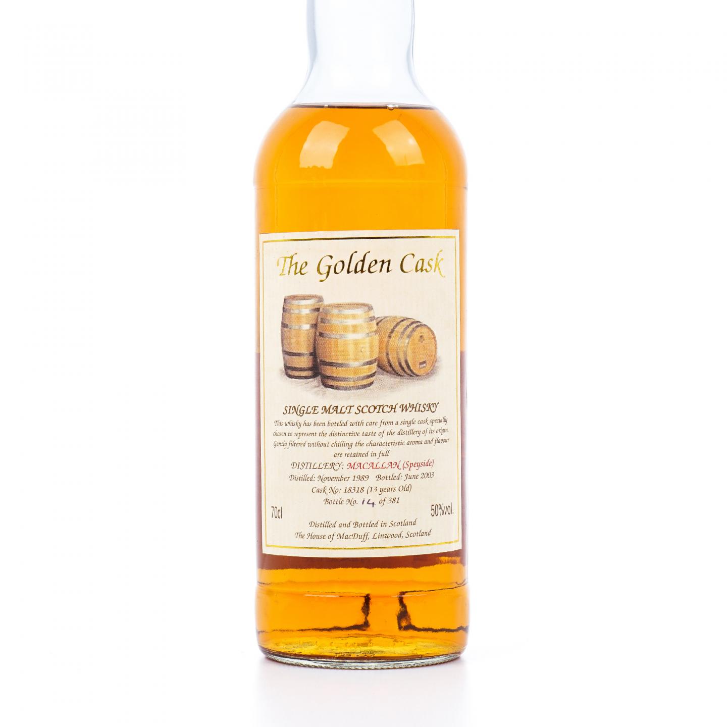 Macallan 麦卡伦 13年 1989-2003 The Golden Cask
