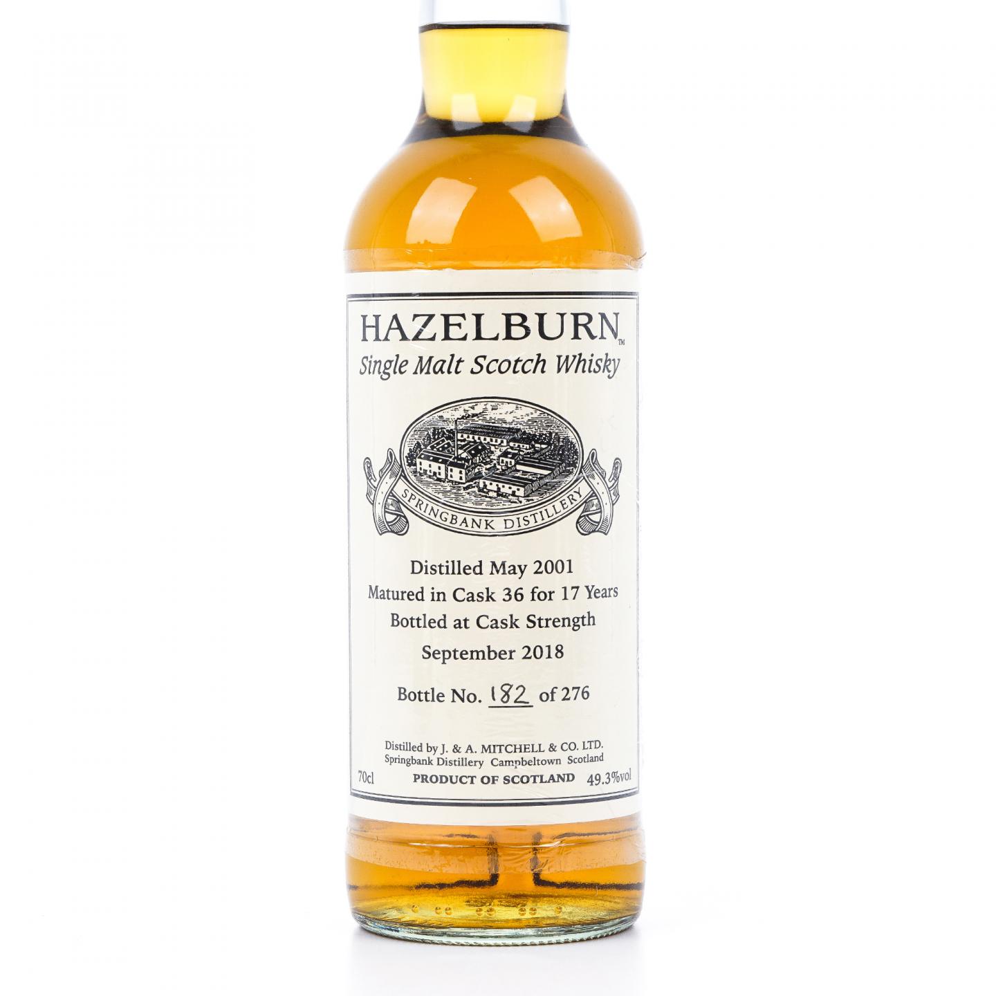 Hazelburn 哈索本 17年 2001-2018 桶强 私人桶