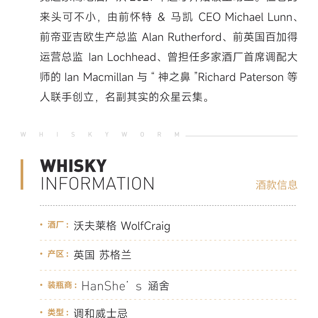 【大师杰作】WolfCraig 沃夫莱格 27年 调和苏格兰威士忌