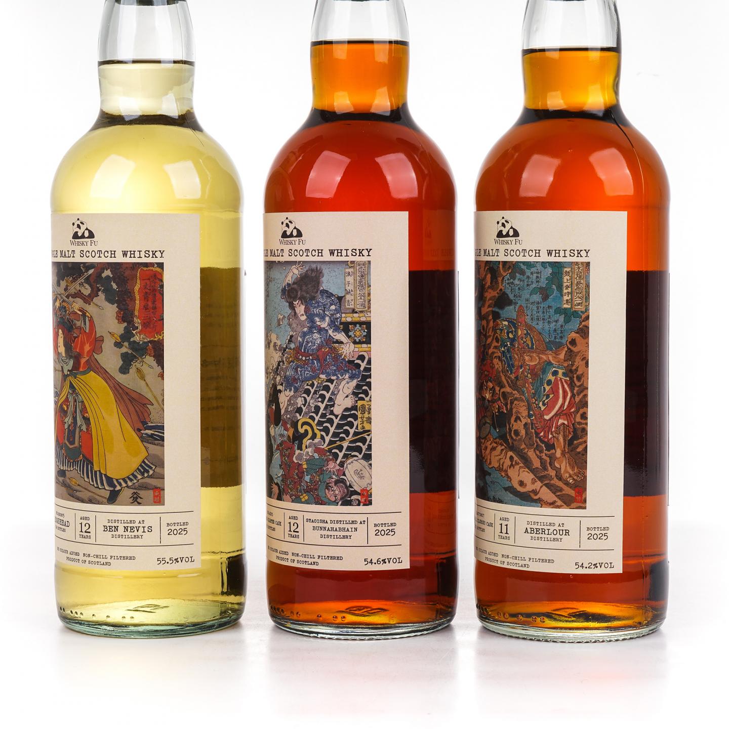 本尼维斯 12年/雅伯莱 11年/布纳哈本 12年 通俗水浒传豪杰系列 3瓶组*700ml