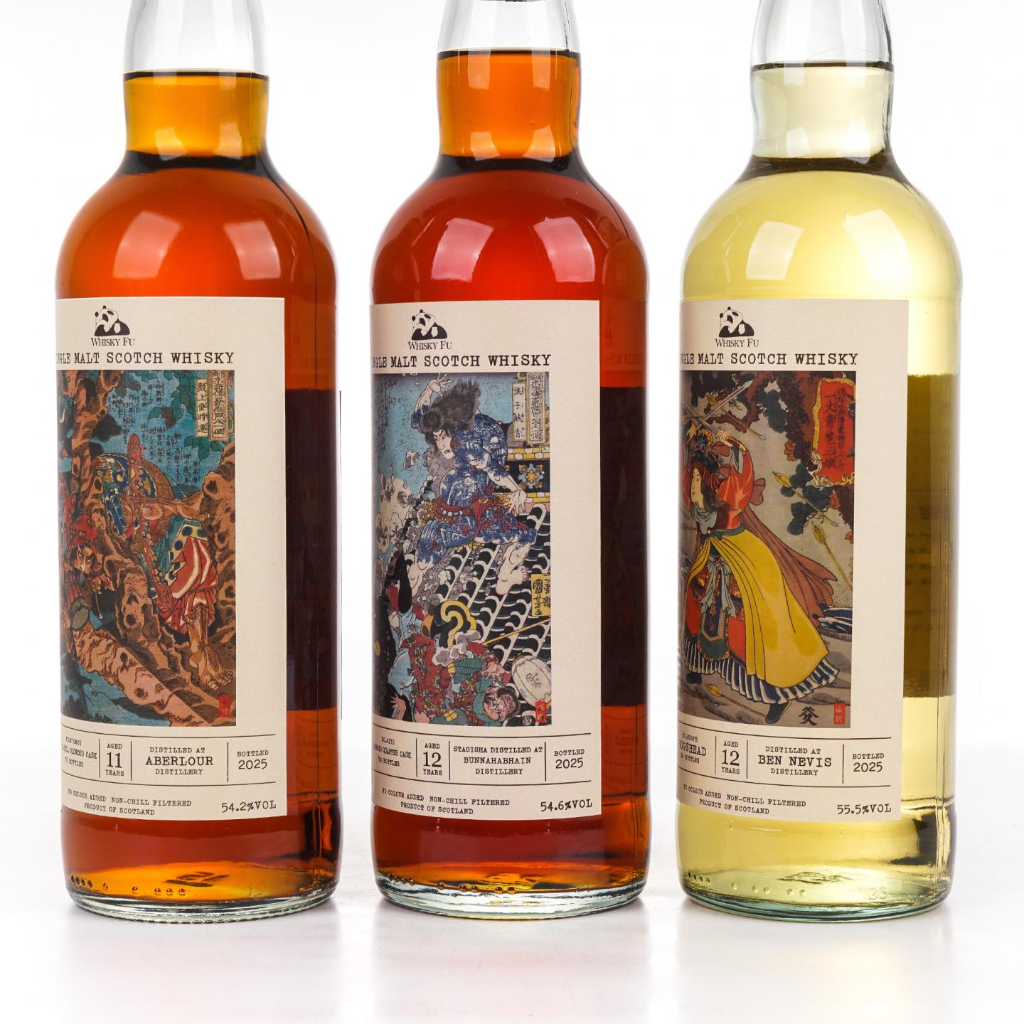 本尼维斯 12年/雅伯莱 11年/布纳哈本 12年 通俗水浒传豪杰系列 3瓶组*700ML