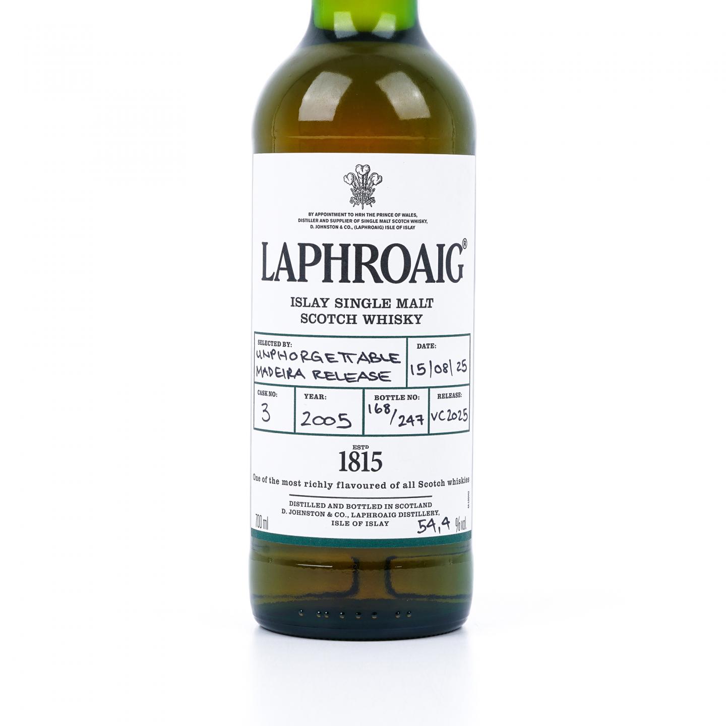 Laphroaig 拉弗格 2005-2025 马德拉桶 手写瓶