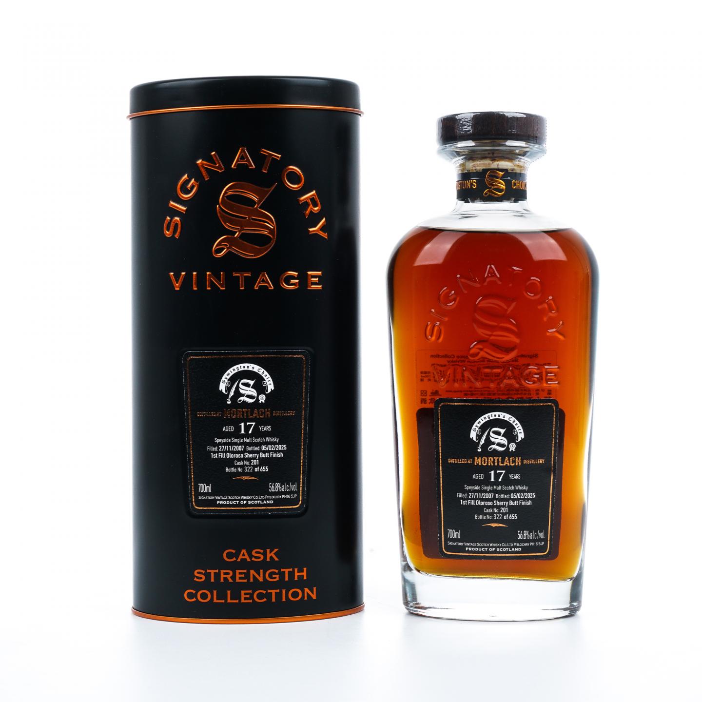 Mortlach 慕赫 17年 2007-2025 SV 雪莉桶后熟#201 桶强