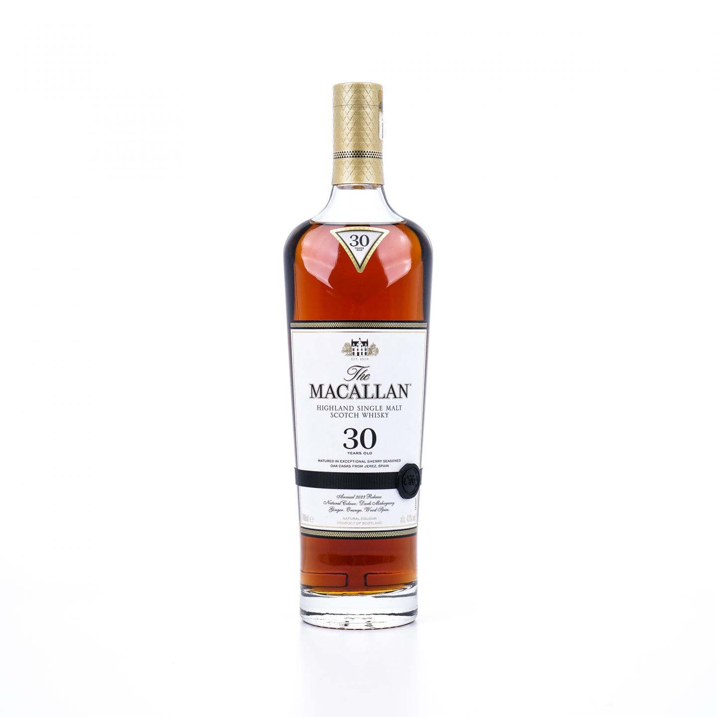 【附X光图】Macallan 麦卡伦 30年 2023 黑腰带 雪莉桶 木盒