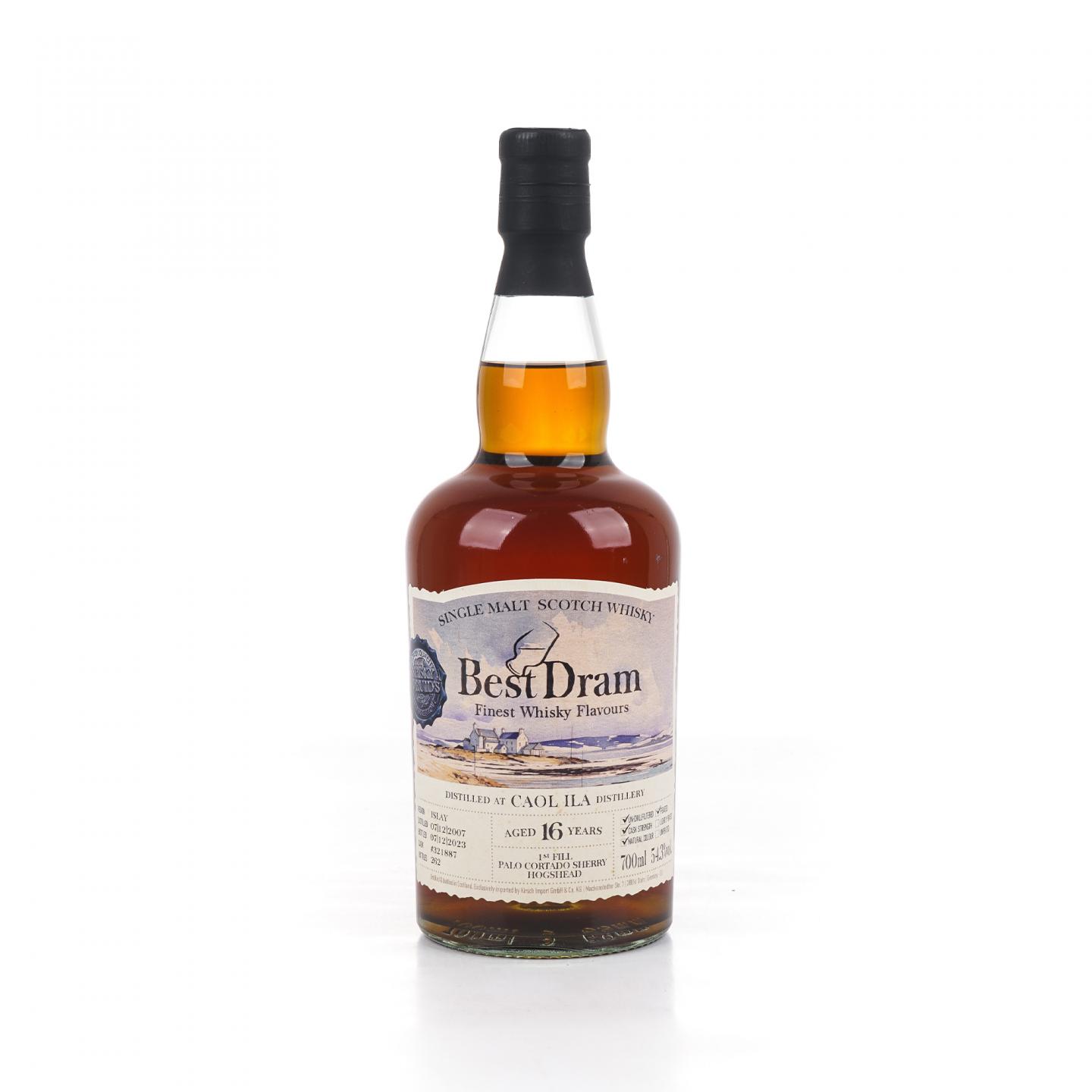 Caol Ila 卡尔里拉 16年 2007-2023 Palo Cortado雪莉桶后熟 桶强