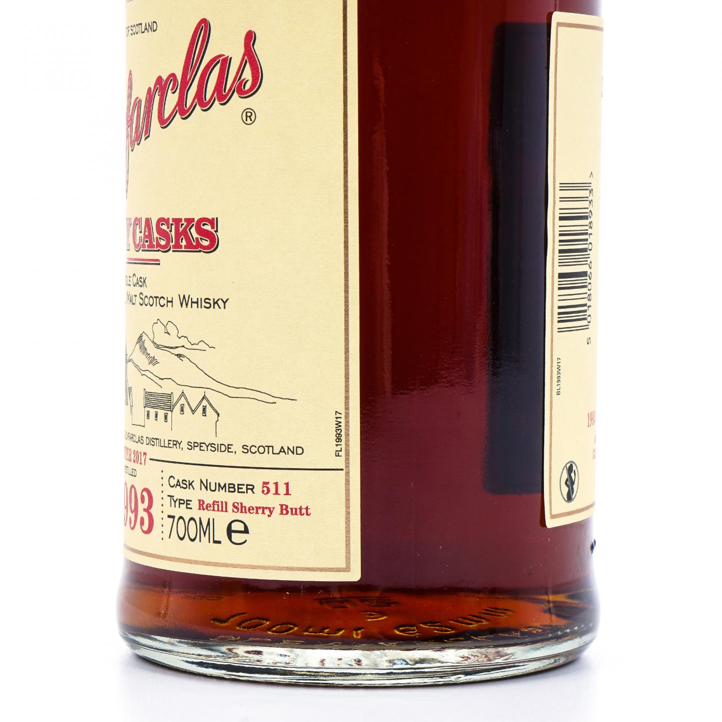 Glenfarclas 格兰花格 1993-2017 家族桶 雪莉单桶#511