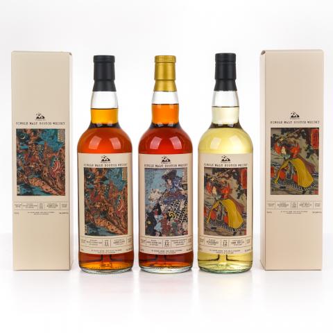 本尼维斯 12年/雅伯莱 11年/布纳哈本 12年 通俗水浒传豪杰系列 3瓶组*700ML