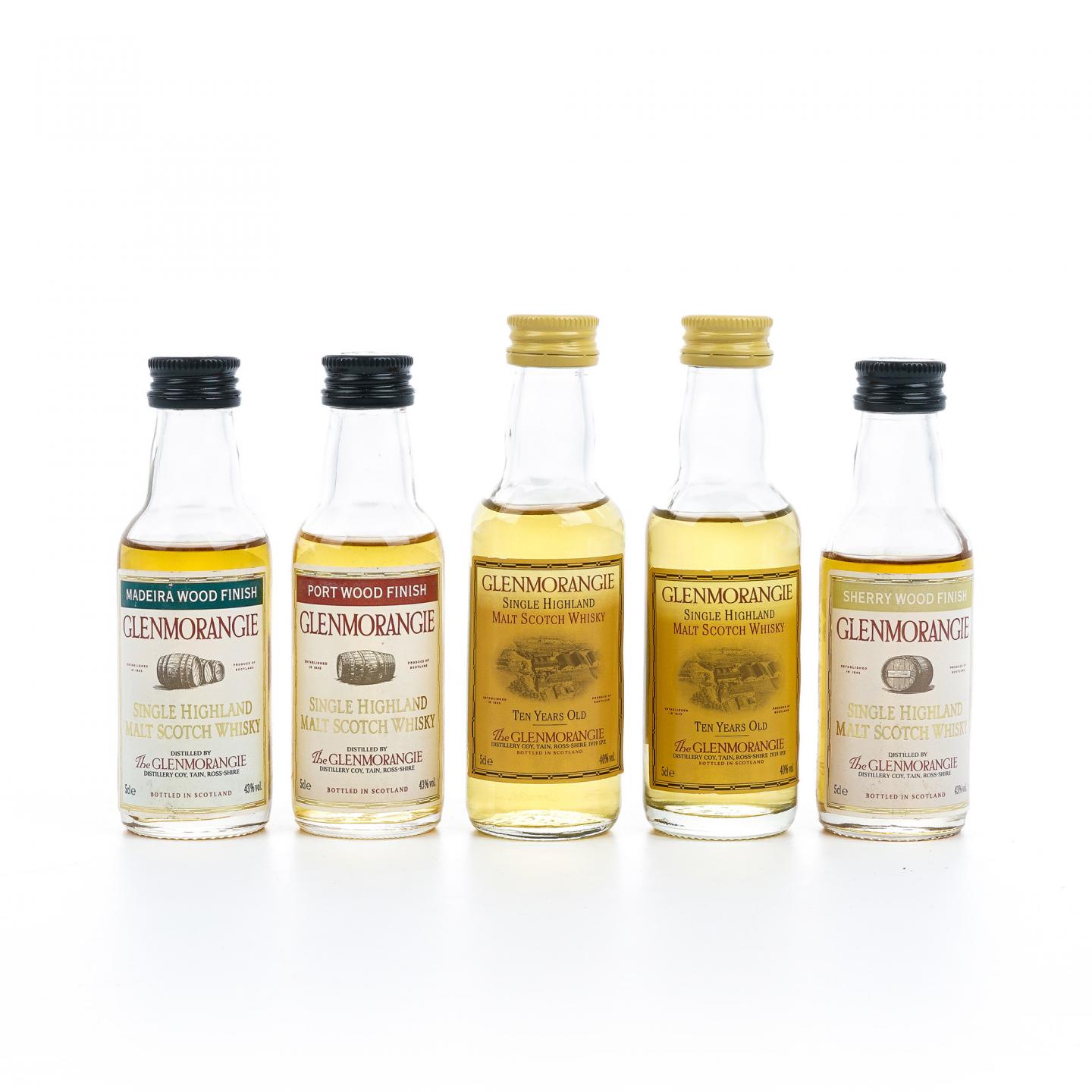 【酒版】Glenmorangie 格兰杰 马德拉桶/波特桶/雪莉桶后熟+10年 5瓶组