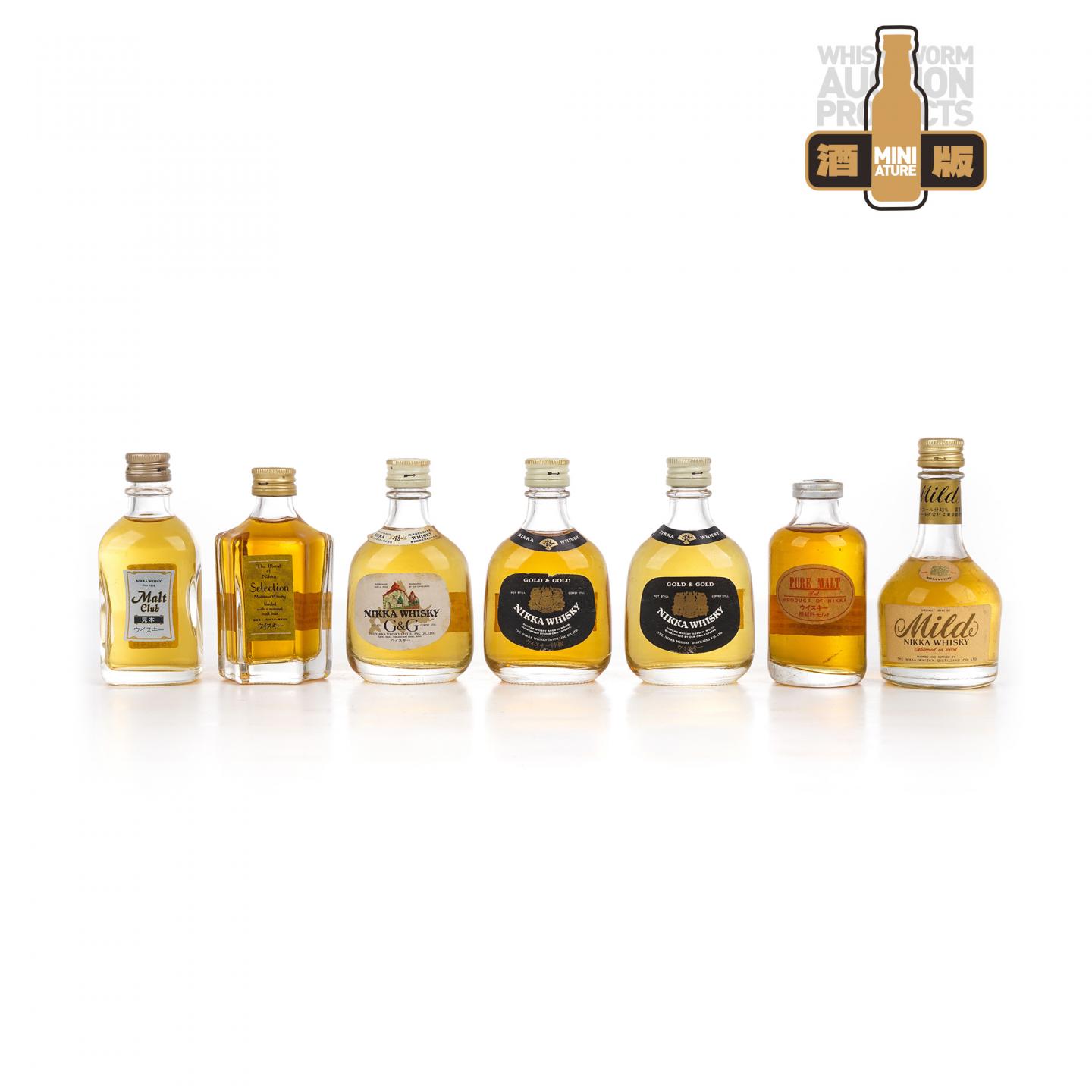 【酒版】Nikka 调和/纯麦威士忌 50ml*7瓶组