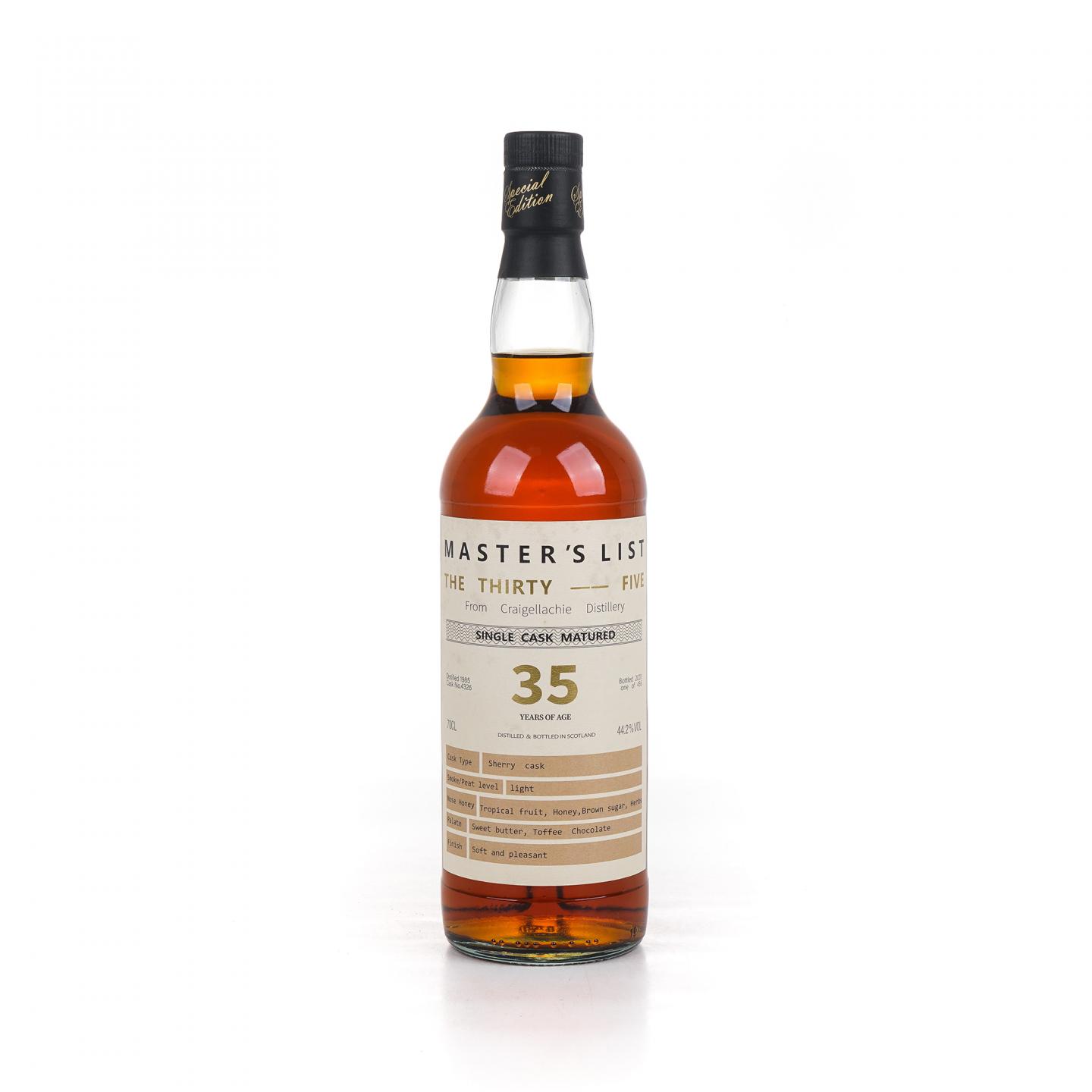 Craigellachie 克莱拉奇 35年 1985-2020 雪莉单桶#4326 700ml