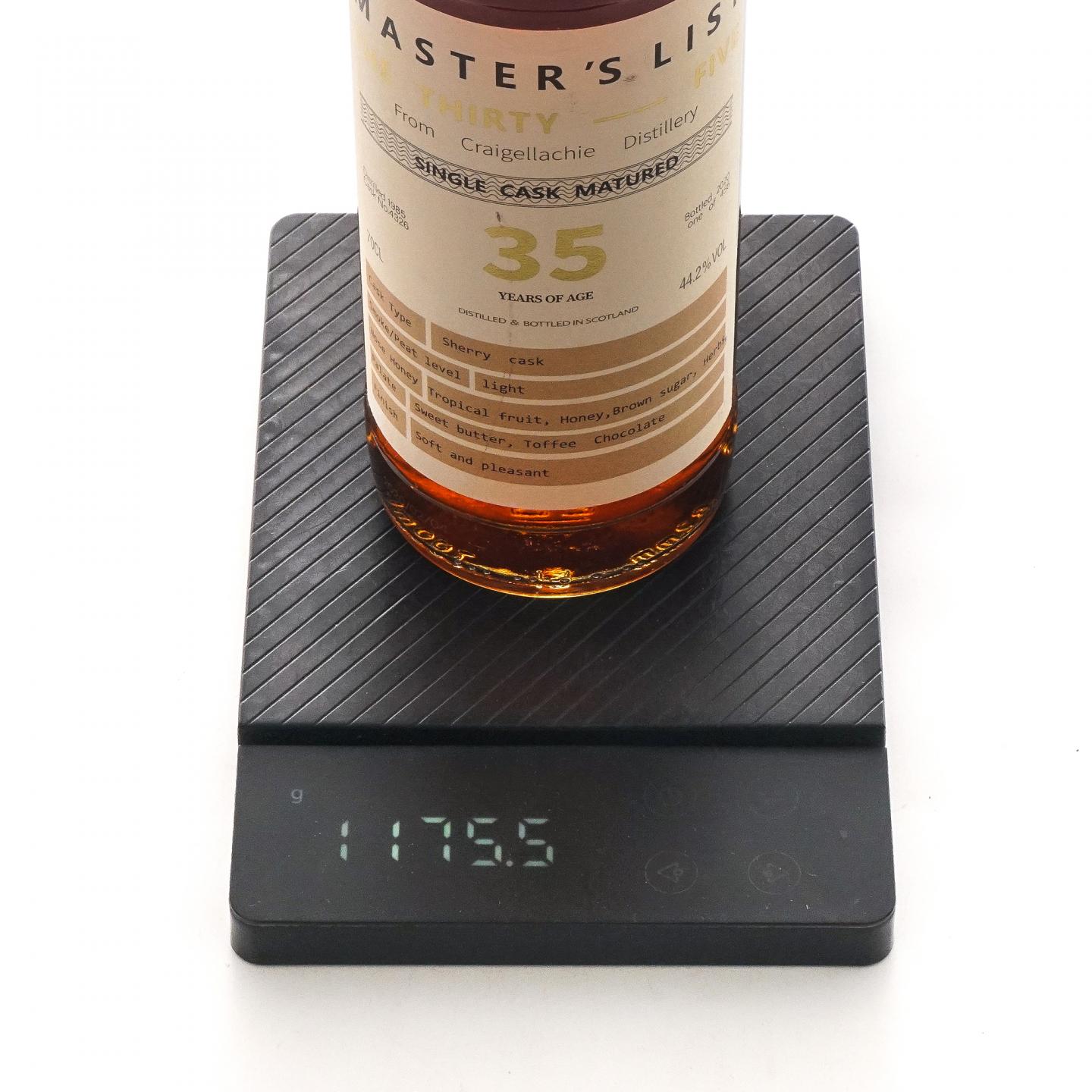 Craigellachie 克莱拉奇 35年 1985-2020 雪莉单桶#4326 700ML