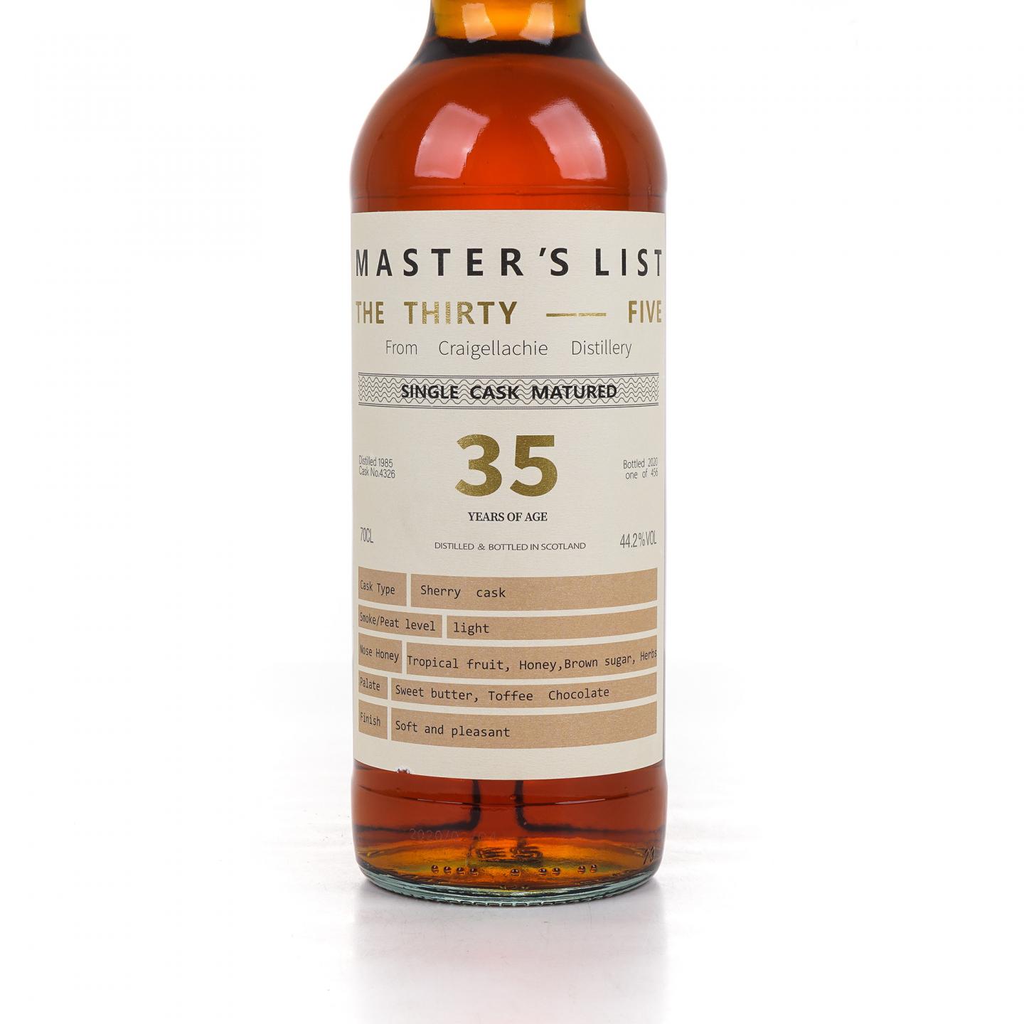 Craigellachie 克莱拉奇 35年 1985-2020 雪莉单桶